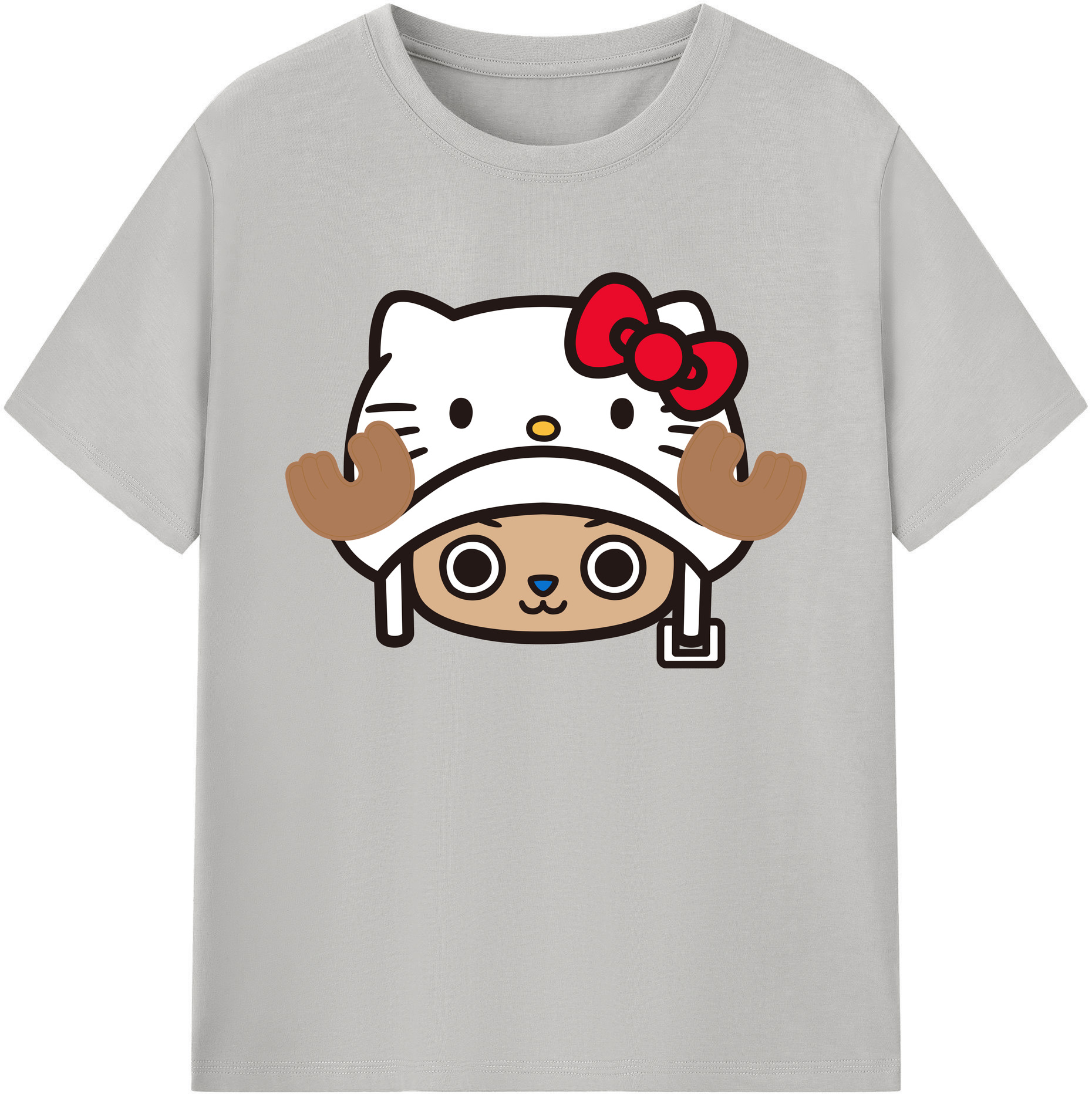 （画像用） Hello Kitty ハローキティ 綿100％ メンズ半袖Tシャツ｜肌触りやわらか＆通気性
