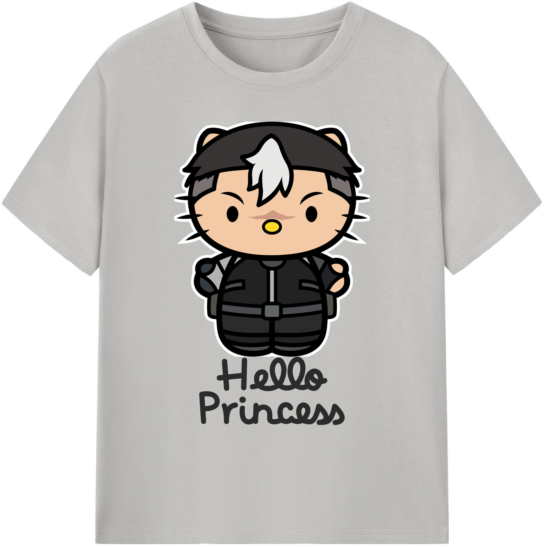 （画像用） Hello Kitty ハローキティ 綿100％ メンズ半袖Tシャツ｜肌触りやわらか＆通気性