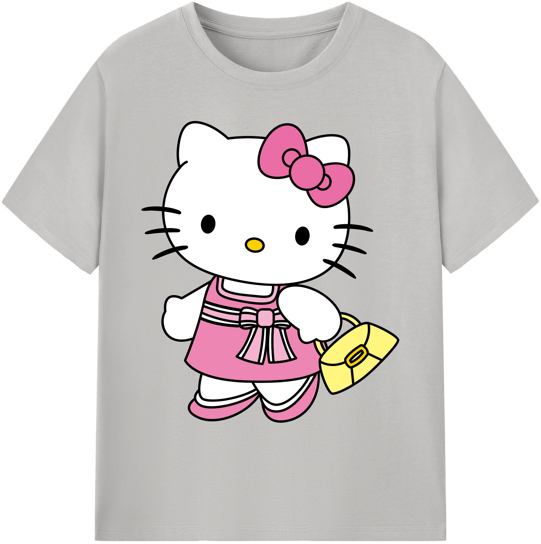 （画像用） Hello Kitty ハローキティ 綿100％ メンズ半袖Tシャツ｜肌触りやわらか＆通気性