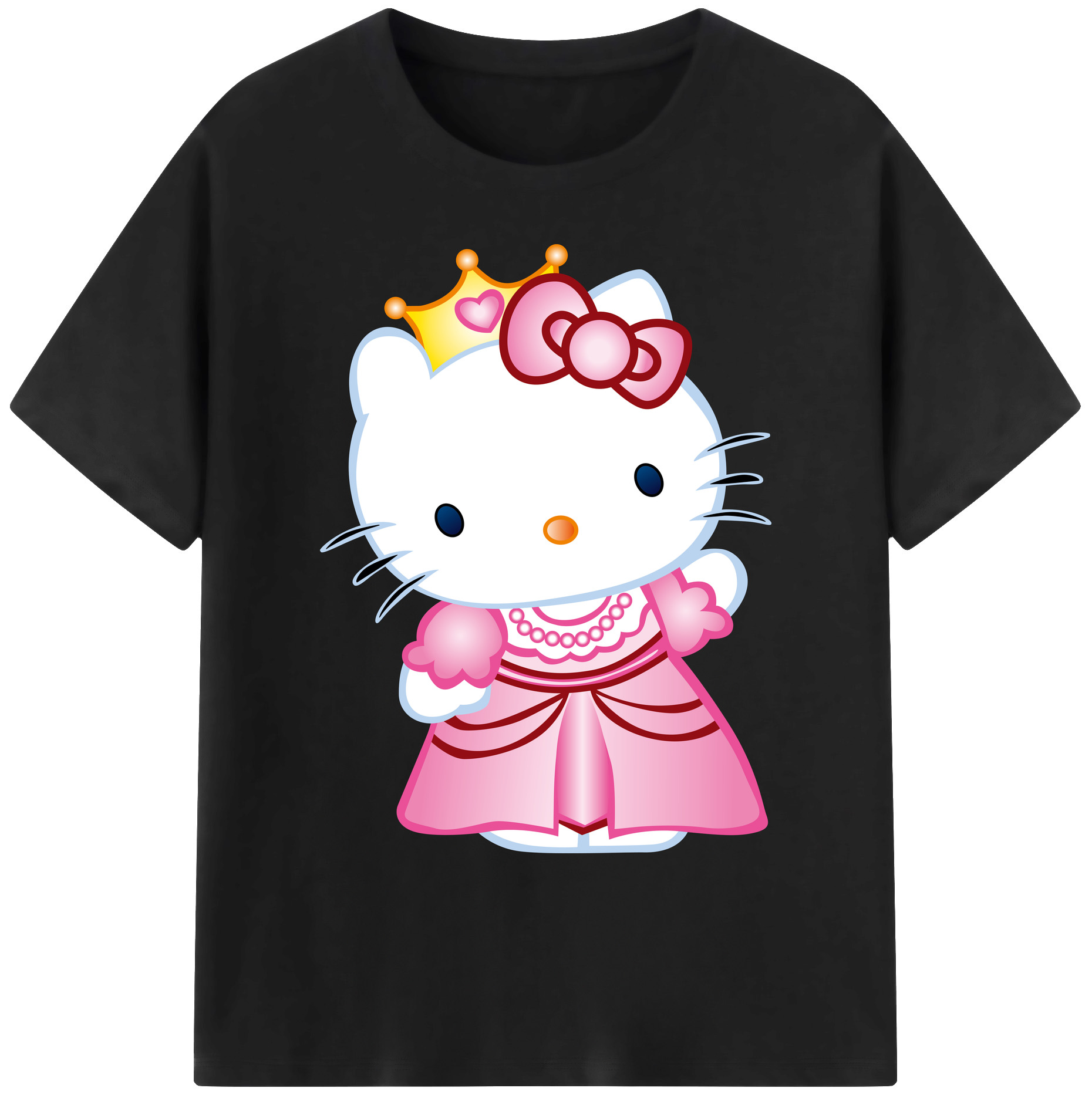 （画像用） Hello Kitty ハローキティ 綿100％ メンズ半袖Tシャツ｜肌触りやわらか＆通気性
