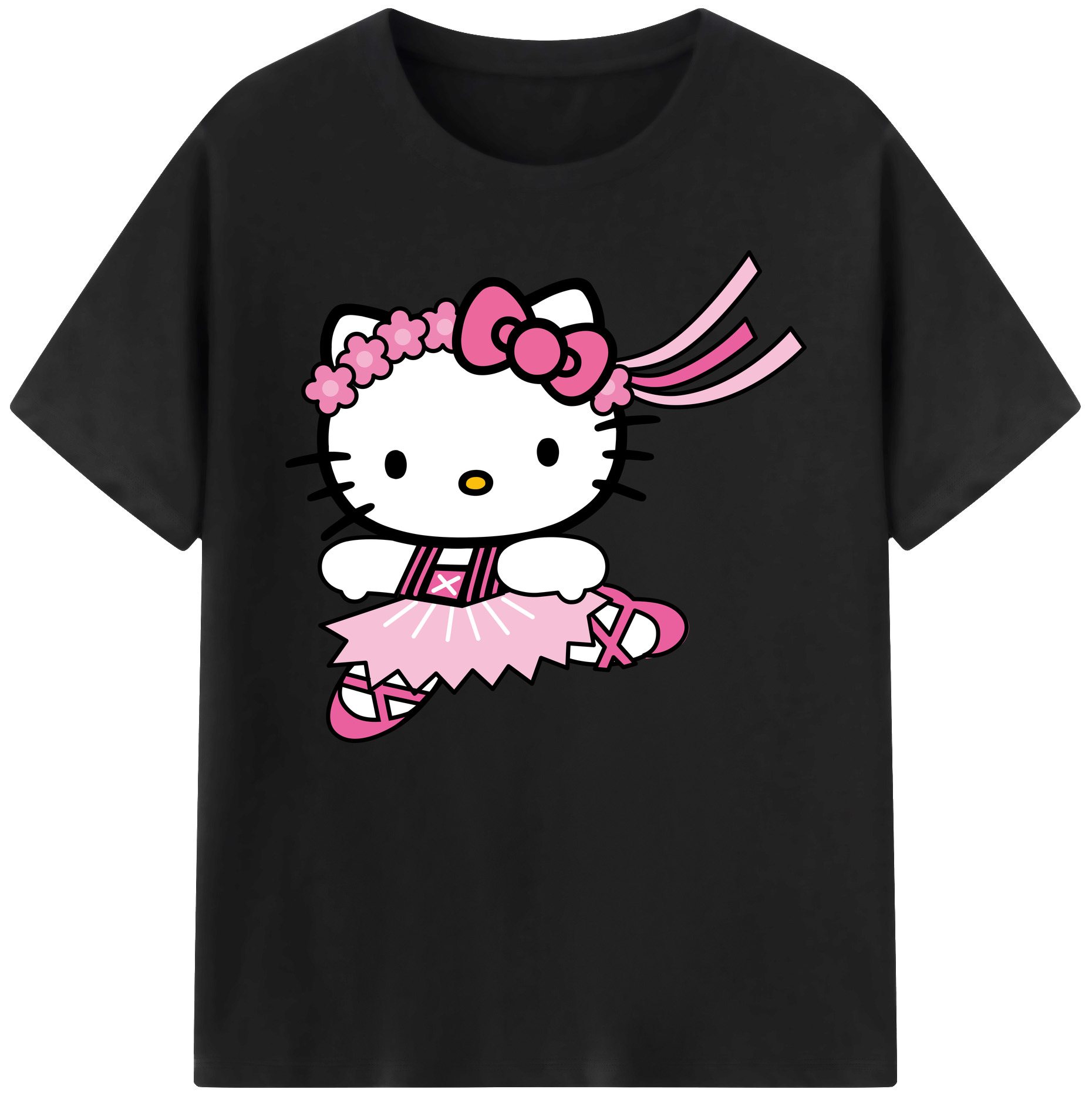 （画像用） Hello Kitty ハローキティ 綿100％ メンズ半袖Tシャツ｜肌触りやわらか＆通気性