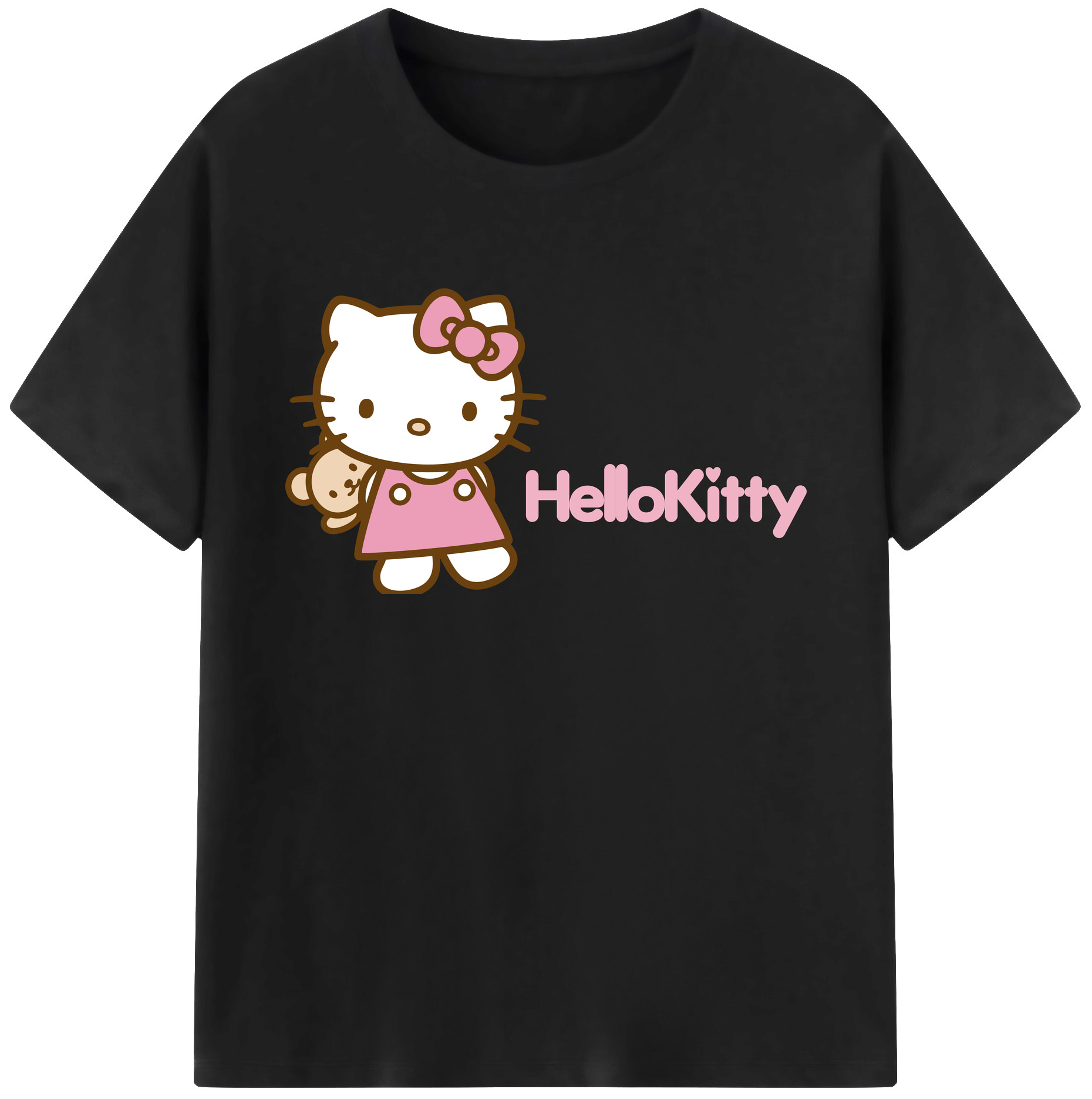 （画像用） Hello Kitty ハローキティ 綿100％ メンズ半袖Tシャツ｜肌触りやわらか＆通気性
