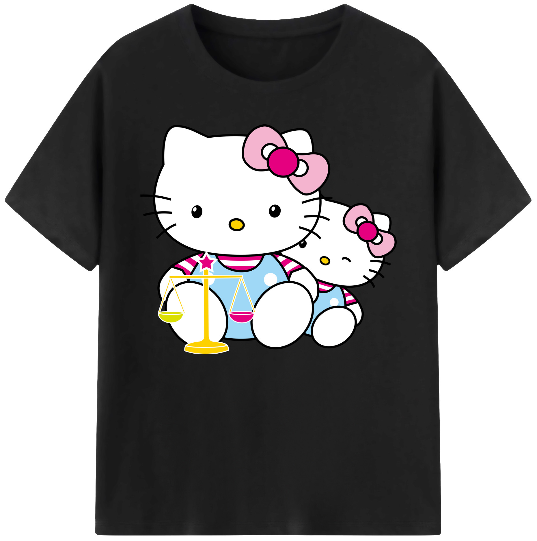 （画像用） Hello Kitty ハローキティ 綿100％ メンズ半袖Tシャツ｜肌触りやわらか＆通気性