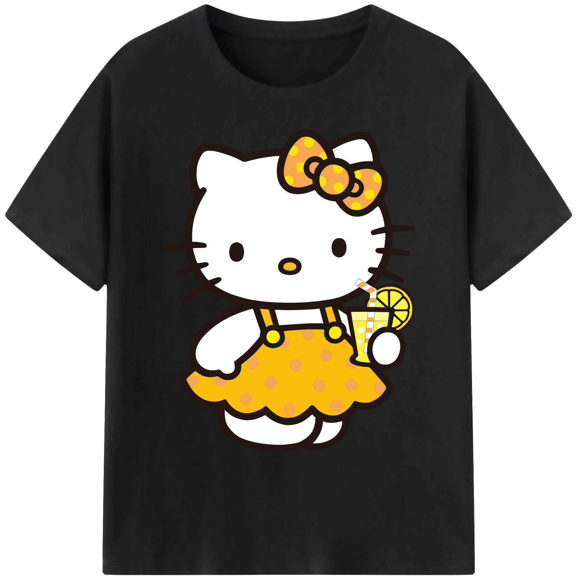（画像用） Hello Kitty ハローキティ 綿100％ メンズ半袖Tシャツ｜肌触りやわらか＆通気性