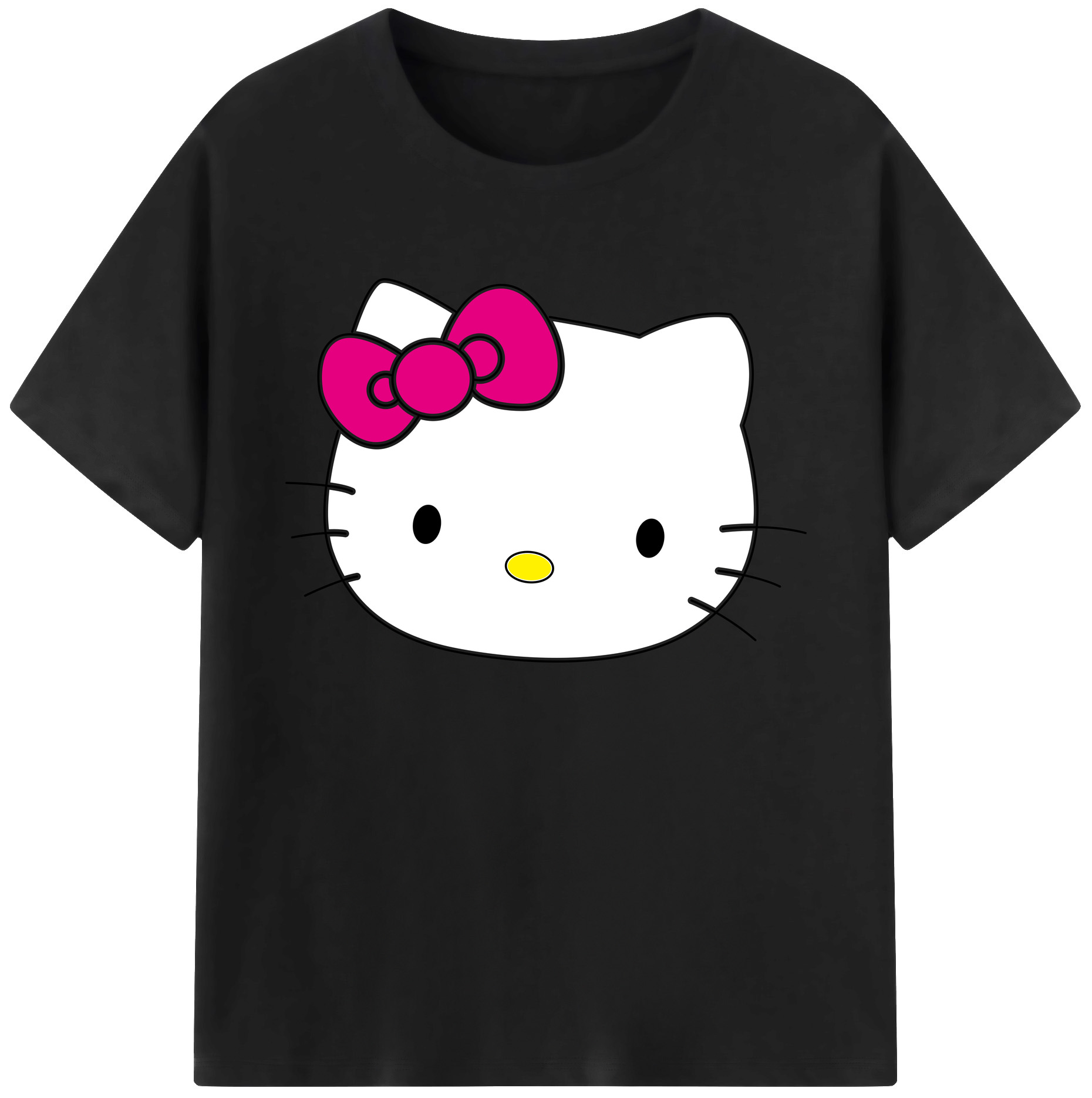（画像用） Hello Kitty ハローキティ 綿100％ メンズ半袖Tシャツ｜肌触りやわらか＆通気性