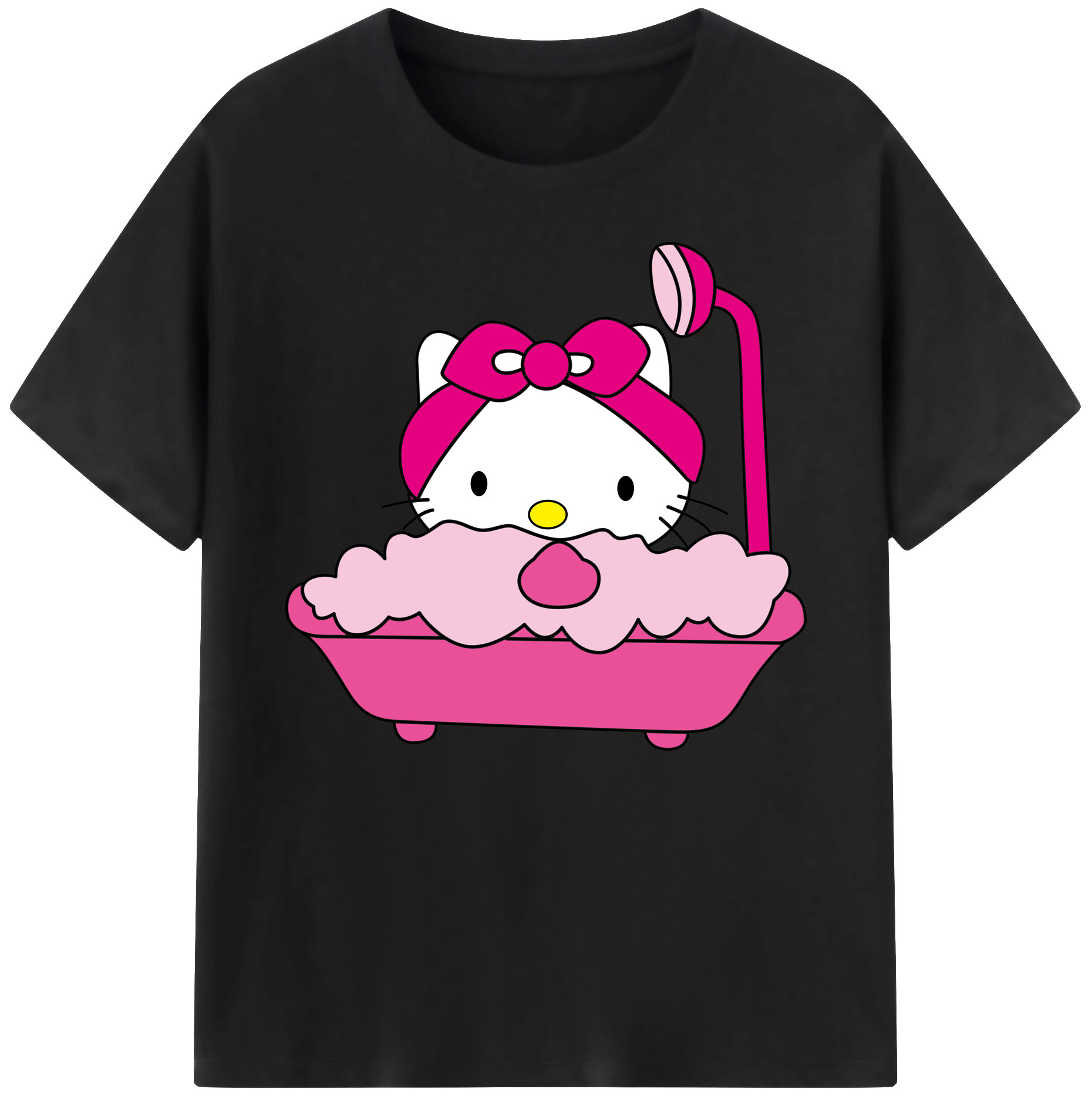（画像用） Hello Kitty ハローキティ 綿100％ メンズ半袖Tシャツ｜肌触りやわらか＆通気性