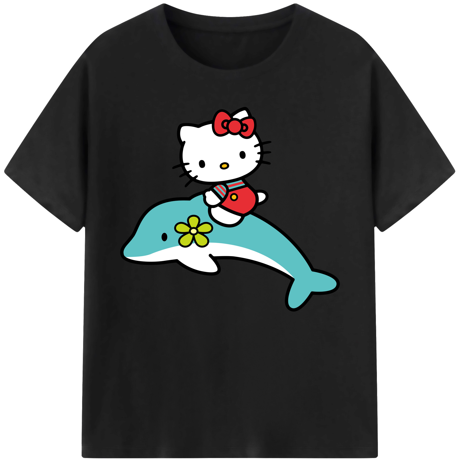 （画像用） Hello Kitty ハローキティ 綿100％ メンズ半袖Tシャツ｜肌触りやわらか＆通気性