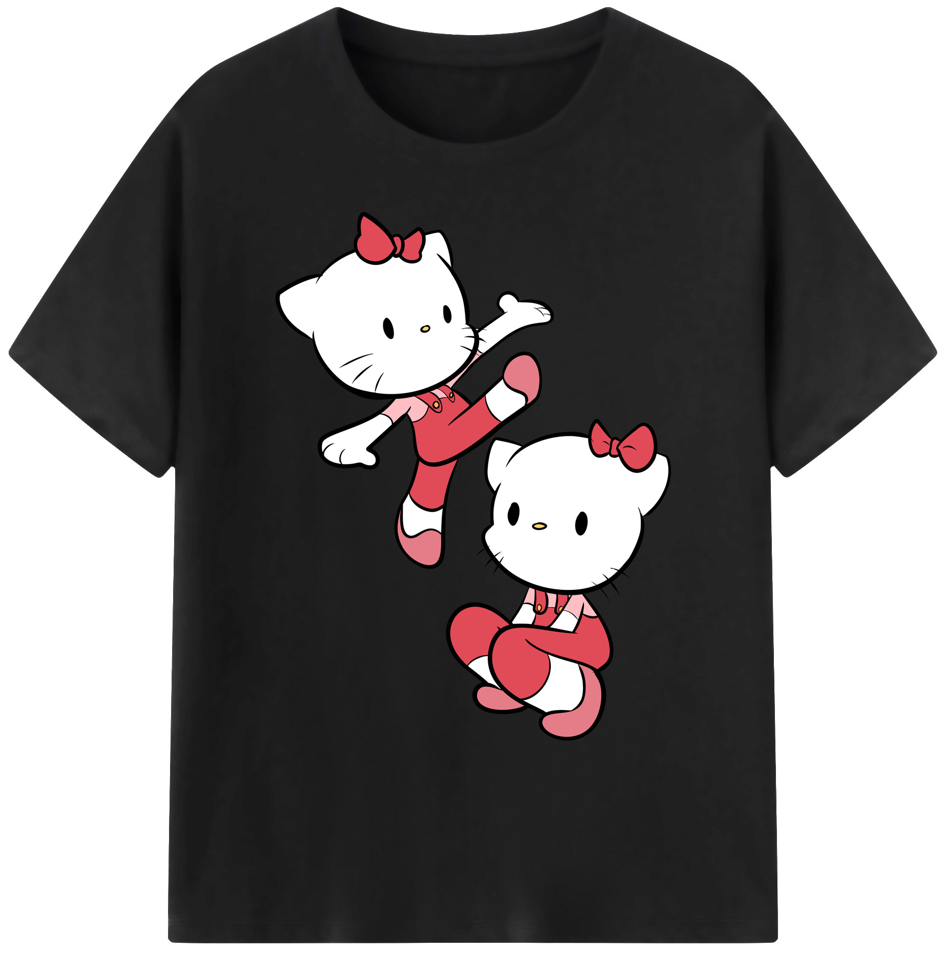 （画像用） Hello Kitty ハローキティ 綿100％ メンズ半袖Tシャツ｜肌触りやわらか＆通気性