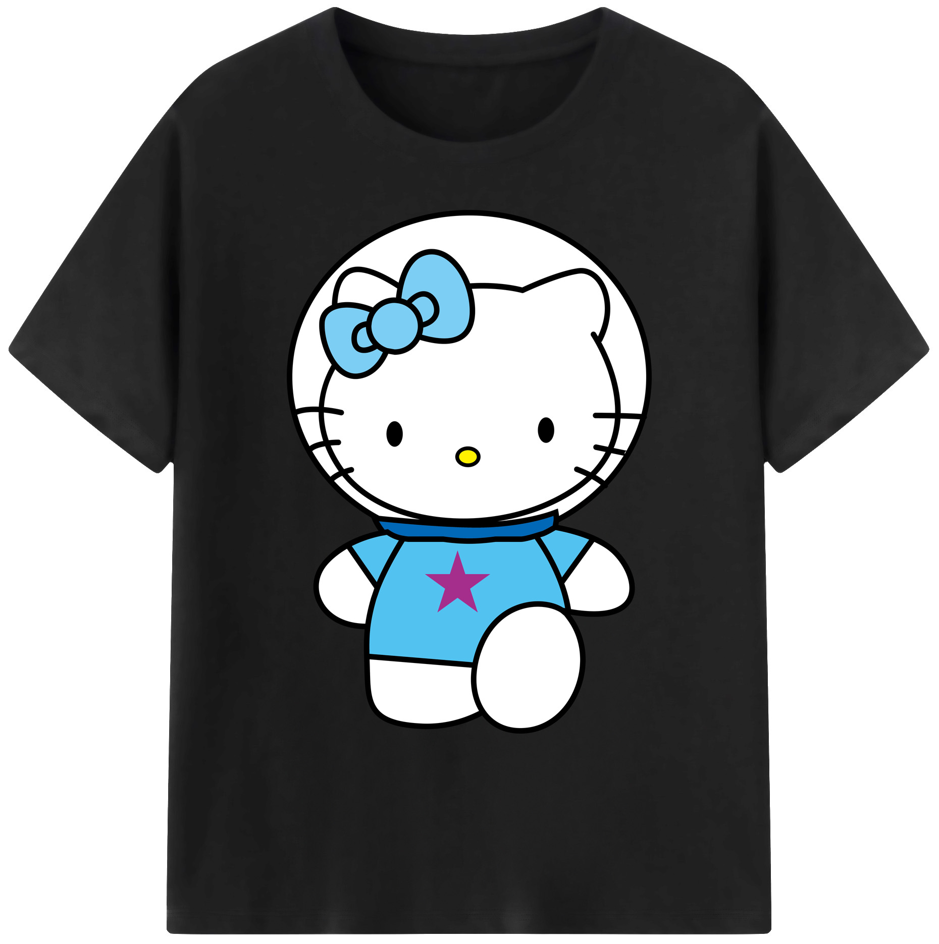 （画像用） Hello Kitty ハローキティ 綿100％ メンズ半袖Tシャツ｜肌触りやわらか＆通気性