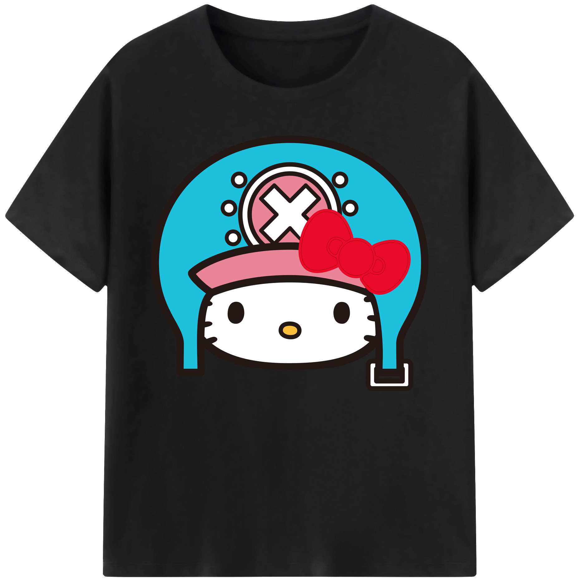 （画像用） Hello Kitty ハローキティ 綿100％ メンズ半袖Tシャツ｜肌触りやわらか＆通気性