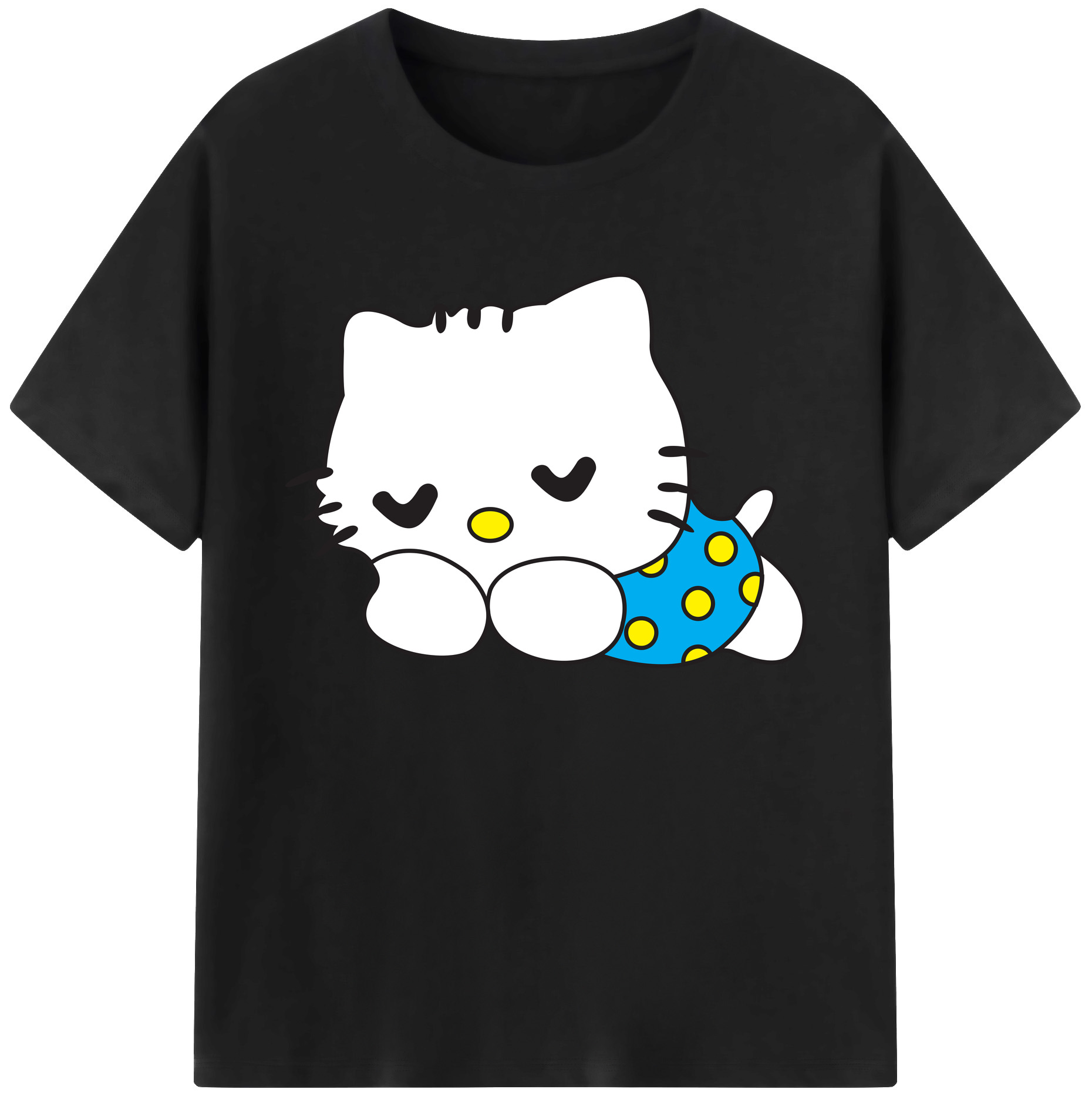 （画像用） Hello Kitty ハローキティ 綿100％ メンズ半袖Tシャツ｜肌触りやわらか＆通気性
