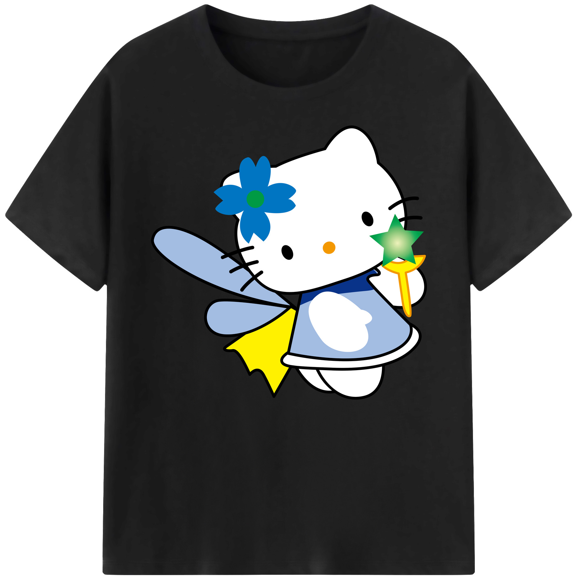（画像用） Hello Kitty ハローキティ 綿100％ メンズ半袖Tシャツ｜肌触りやわらか＆通気性