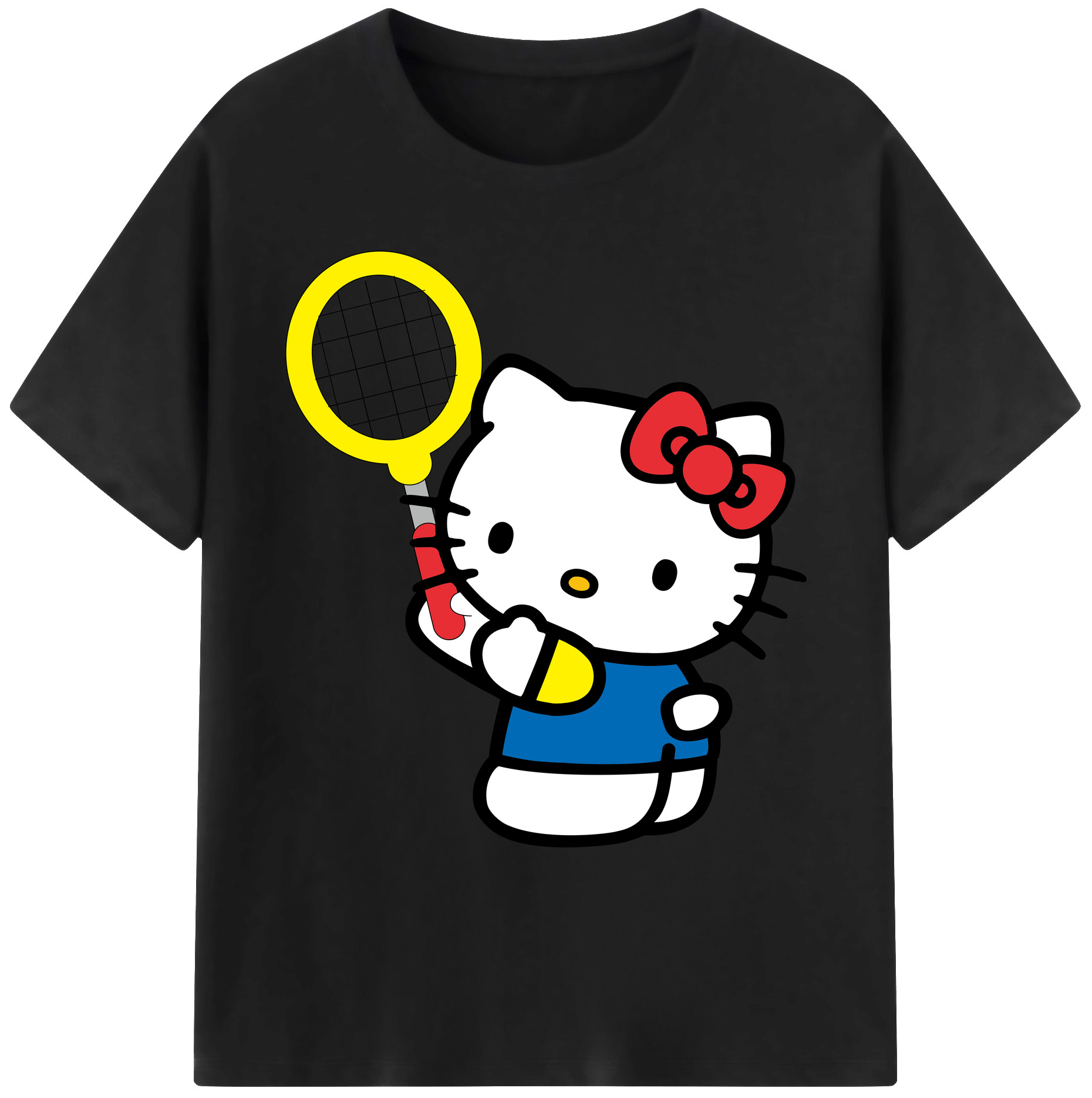 （画像用） Hello Kitty ハローキティ 綿100％ メンズ半袖Tシャツ｜肌触りやわらか＆通気性