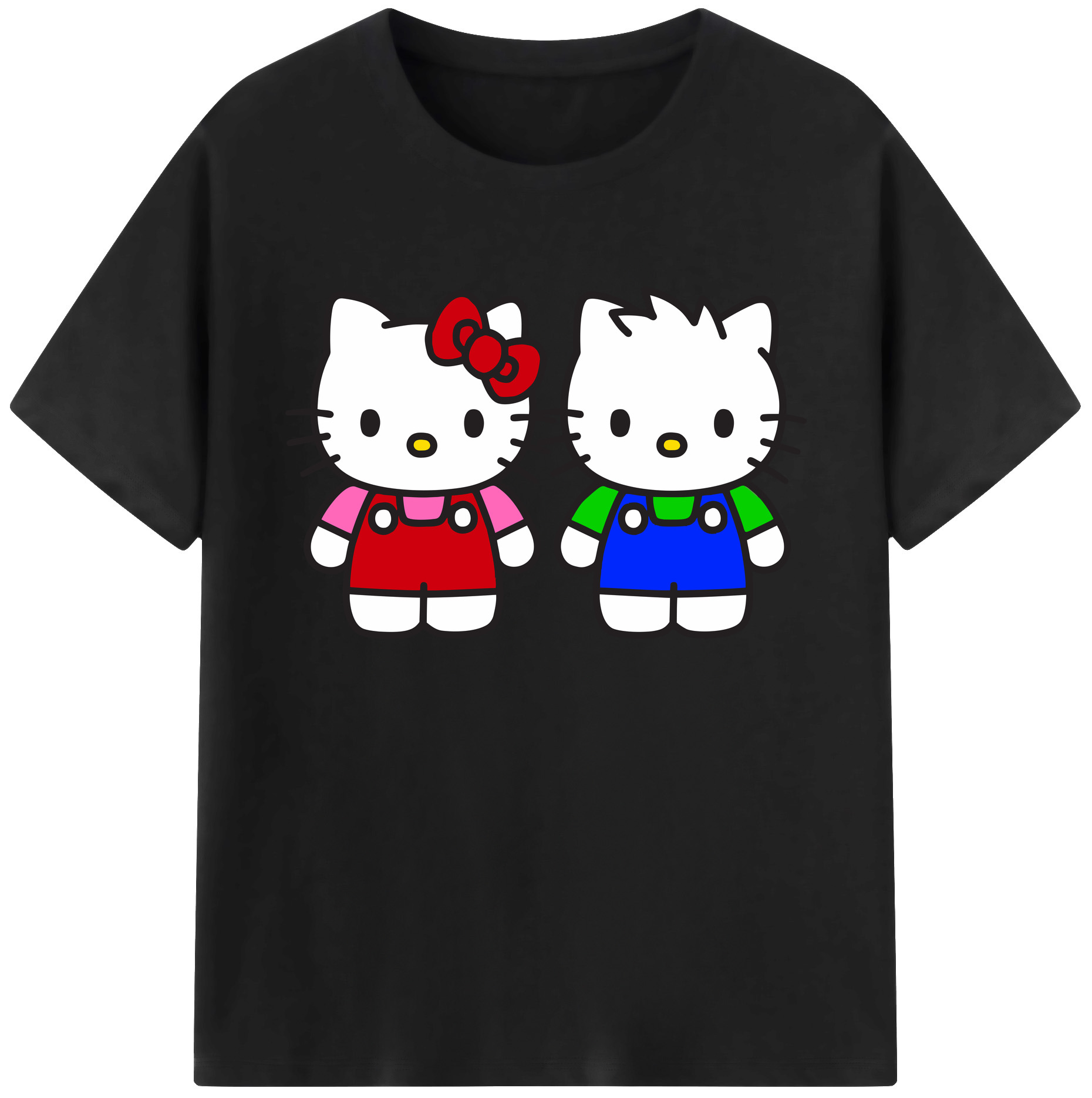 （画像用） Hello Kitty ハローキティ 綿100％ メンズ半袖Tシャツ｜肌触りやわらか＆通気性