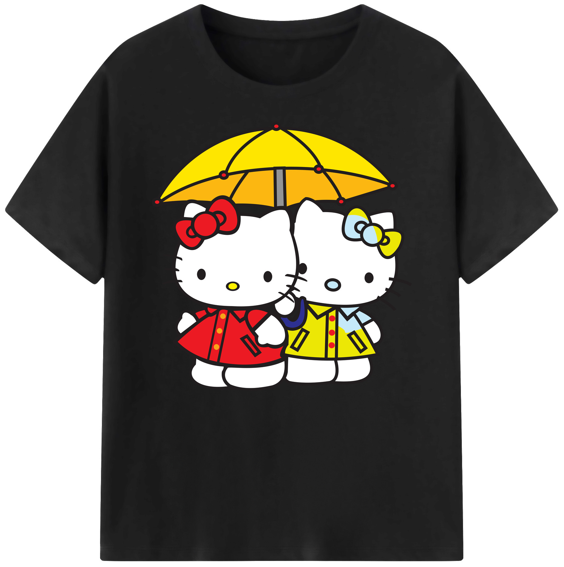 （画像用） Hello Kitty ハローキティ 綿100％ メンズ半袖Tシャツ｜肌触りやわらか＆通気性