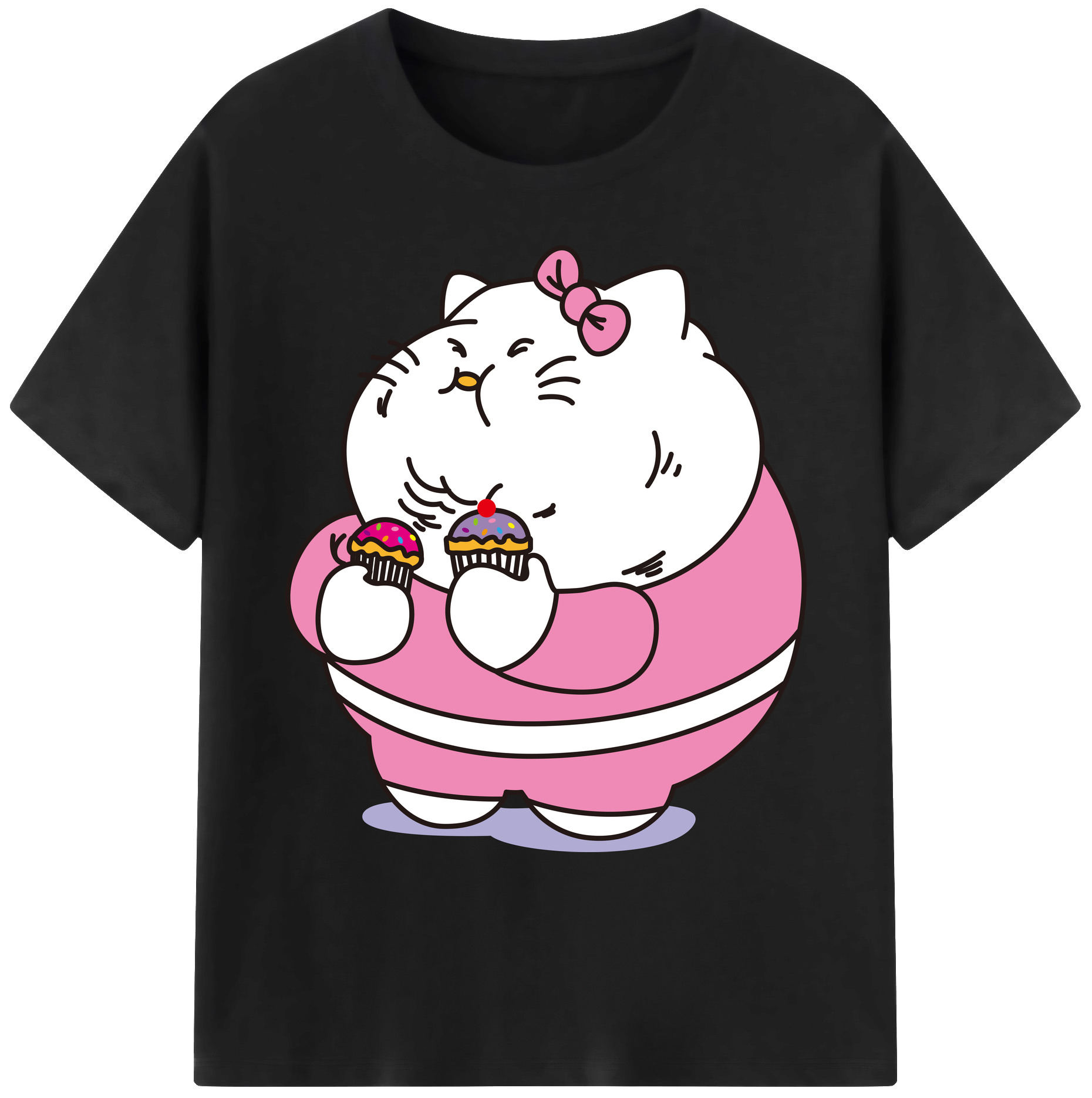 （画像用） Hello Kitty ハローキティ 綿100％ メンズ半袖Tシャツ｜肌触りやわらか＆通気性