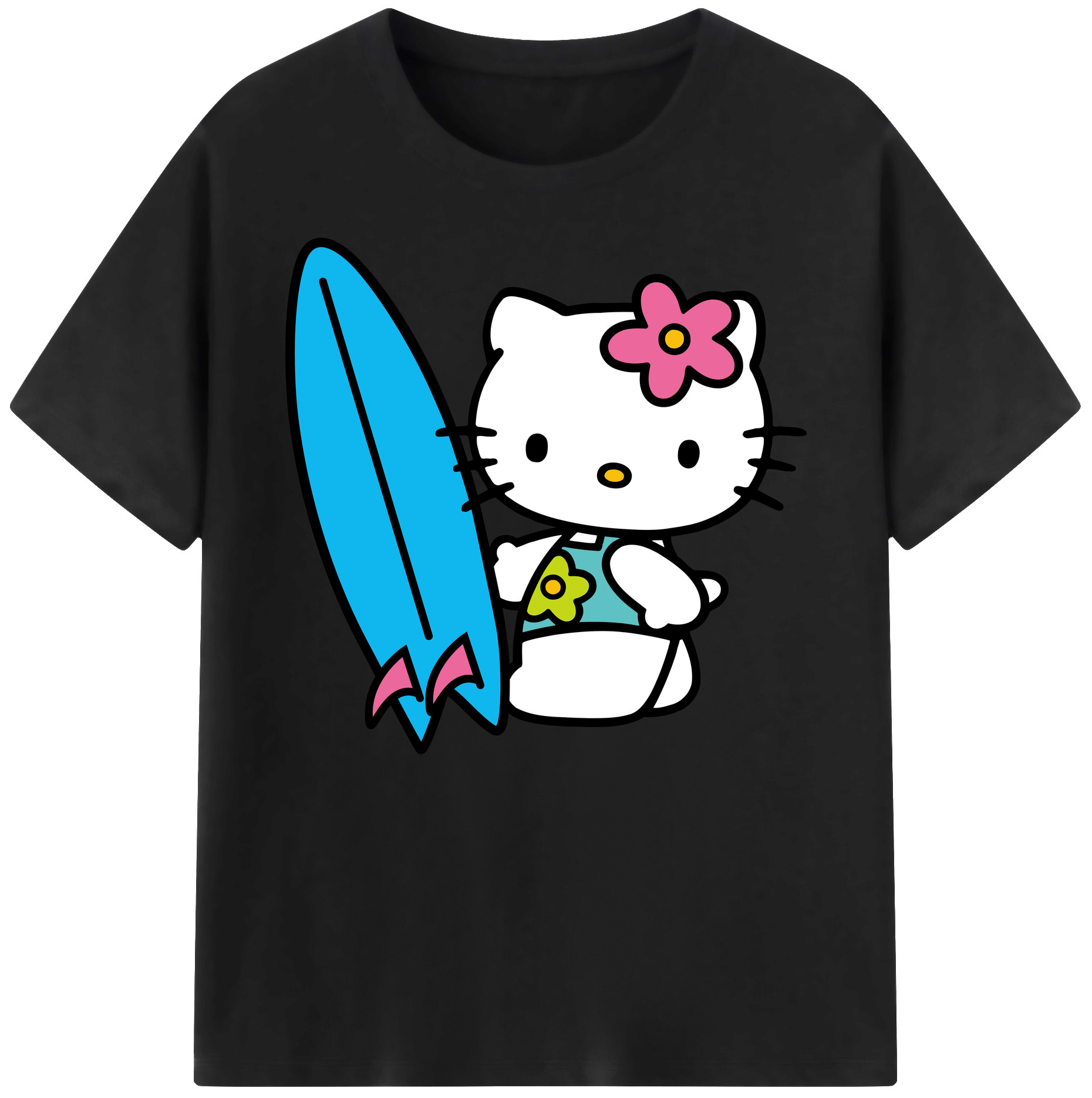 （画像用） Hello Kitty ハローキティ 綿100％ メンズ半袖Tシャツ｜肌触りやわらか＆通気性