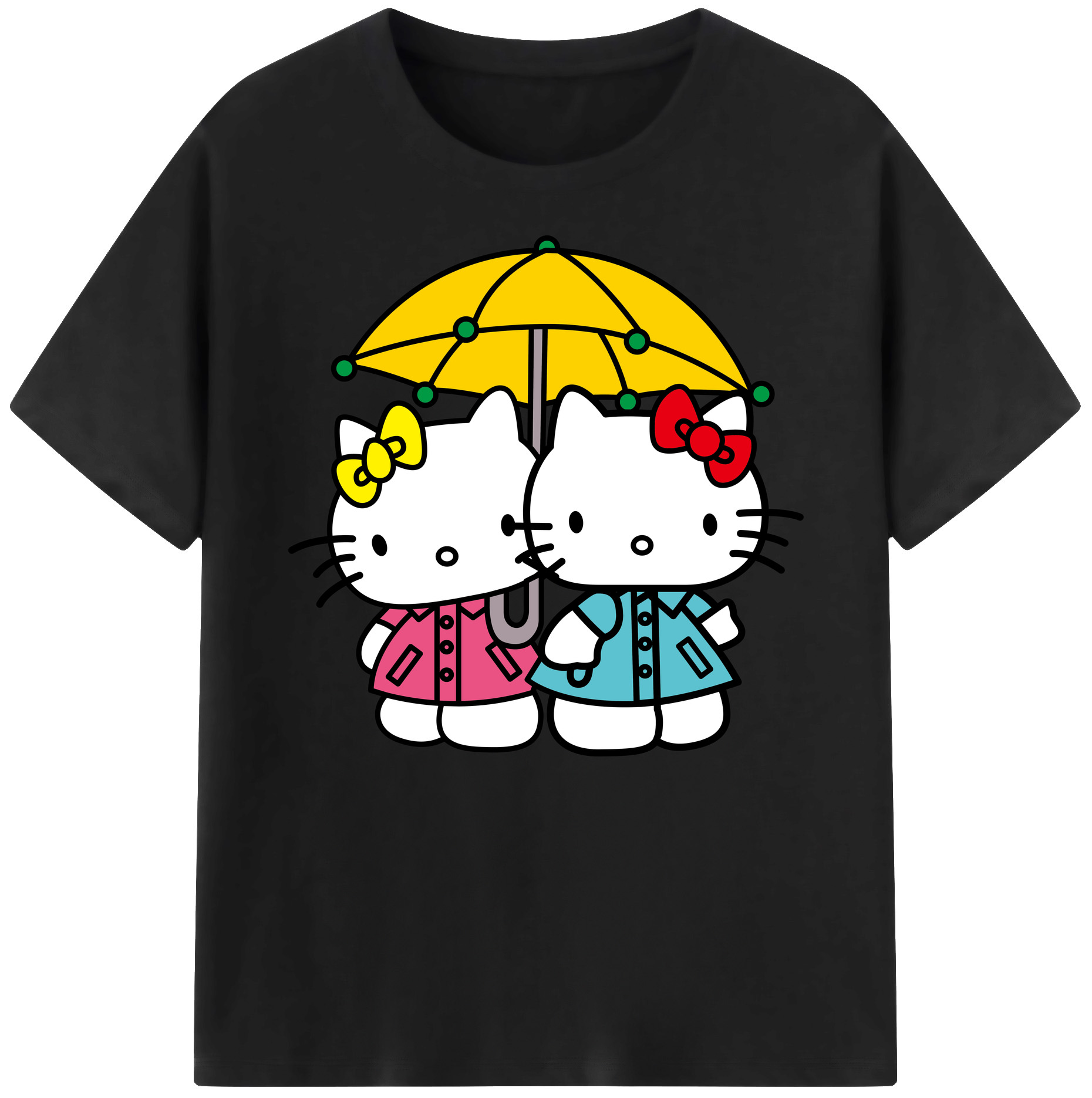 （画像用） Hello Kitty ハローキティ 綿100％ メンズ半袖Tシャツ｜肌触りやわらか＆通気性