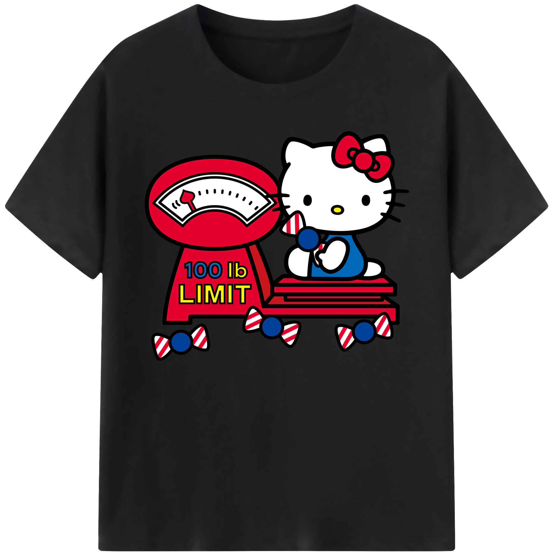 （画像用） Hello Kitty ハローキティ 綿100％ メンズ半袖Tシャツ｜肌触りやわらか＆通気性