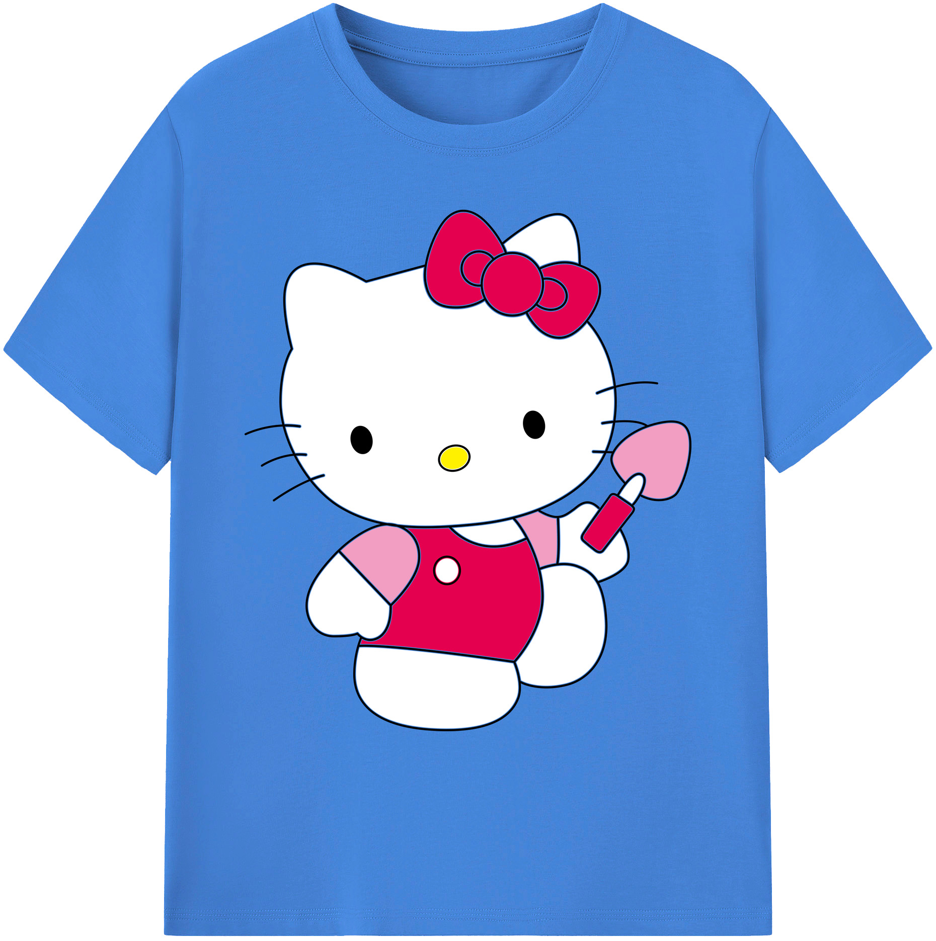 （画像用） Hello Kitty ハローキティ 綿100％ メンズ半袖Tシャツ｜肌触りやわらか＆通気性