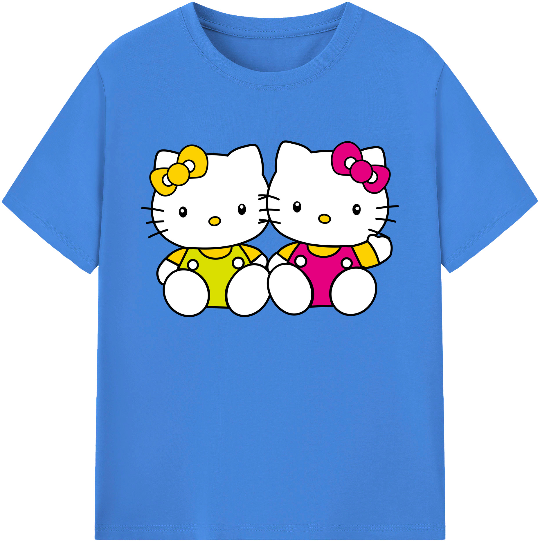（画像用） Hello Kitty ハローキティ 綿100％ メンズ半袖Tシャツ｜肌触りやわらか＆通気性