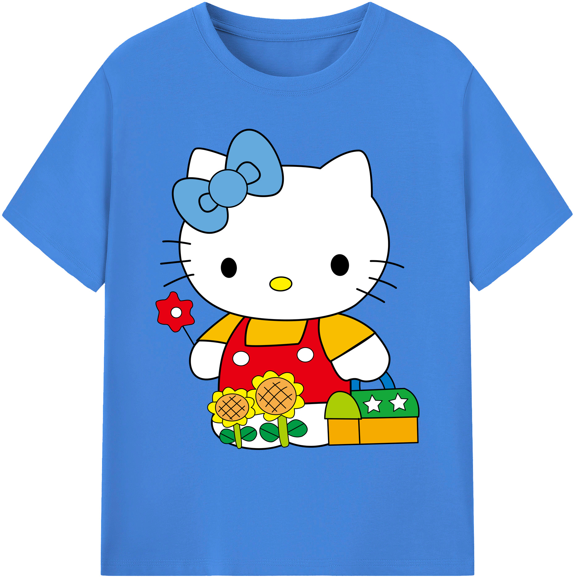 （画像用） Hello Kitty ハローキティ 綿100％ メンズ半袖Tシャツ｜肌触りやわらか＆通気性