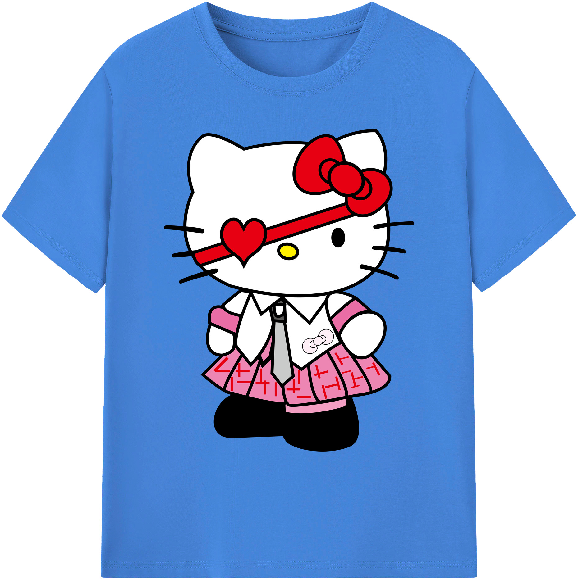 （画像用） Hello Kitty ハローキティ 綿100％ メンズ半袖Tシャツ｜肌触りやわらか＆通気性