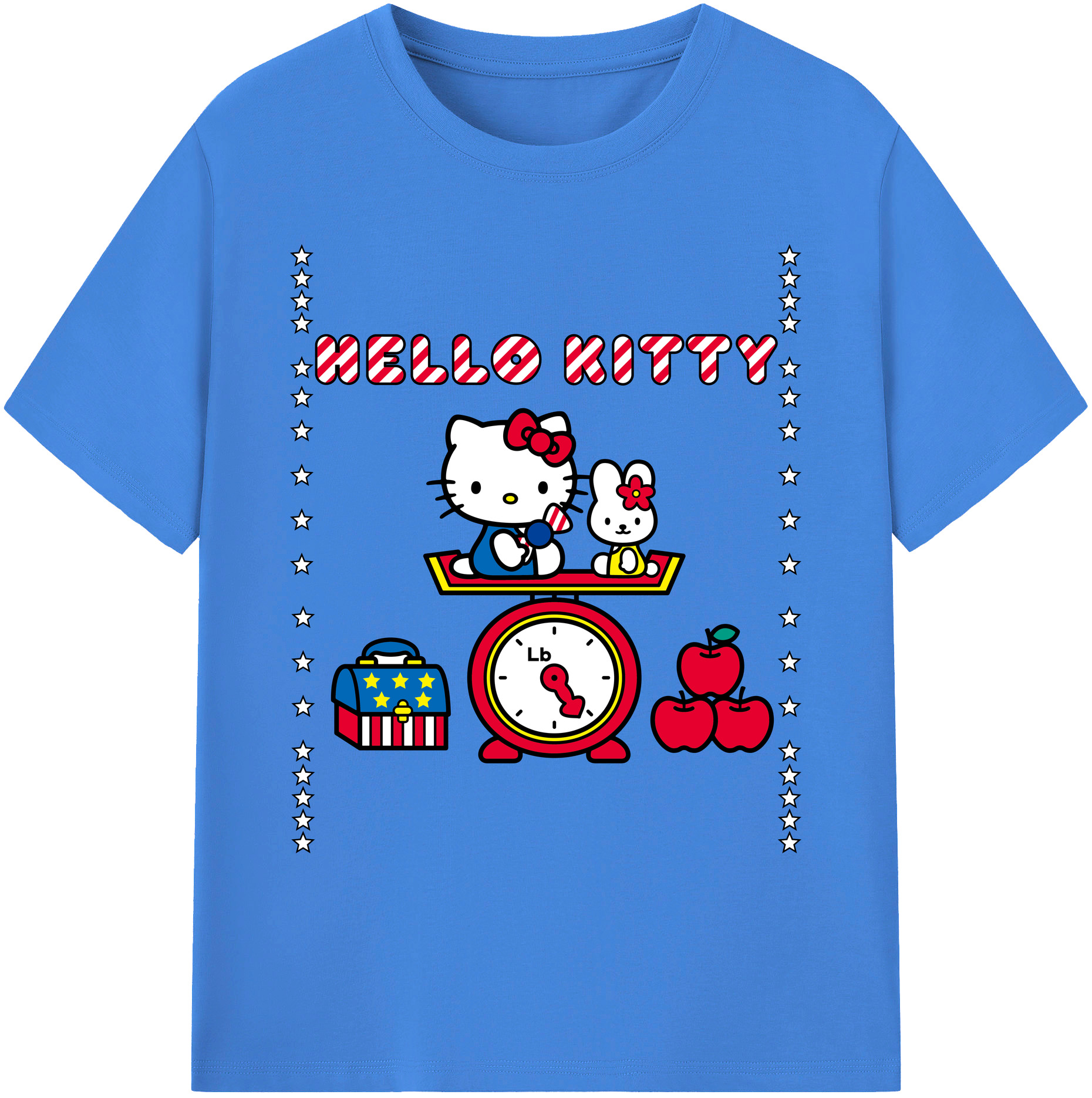 （画像用） Hello Kitty ハローキティ 綿100％ メンズ半袖Tシャツ｜肌触りやわらか＆通気性