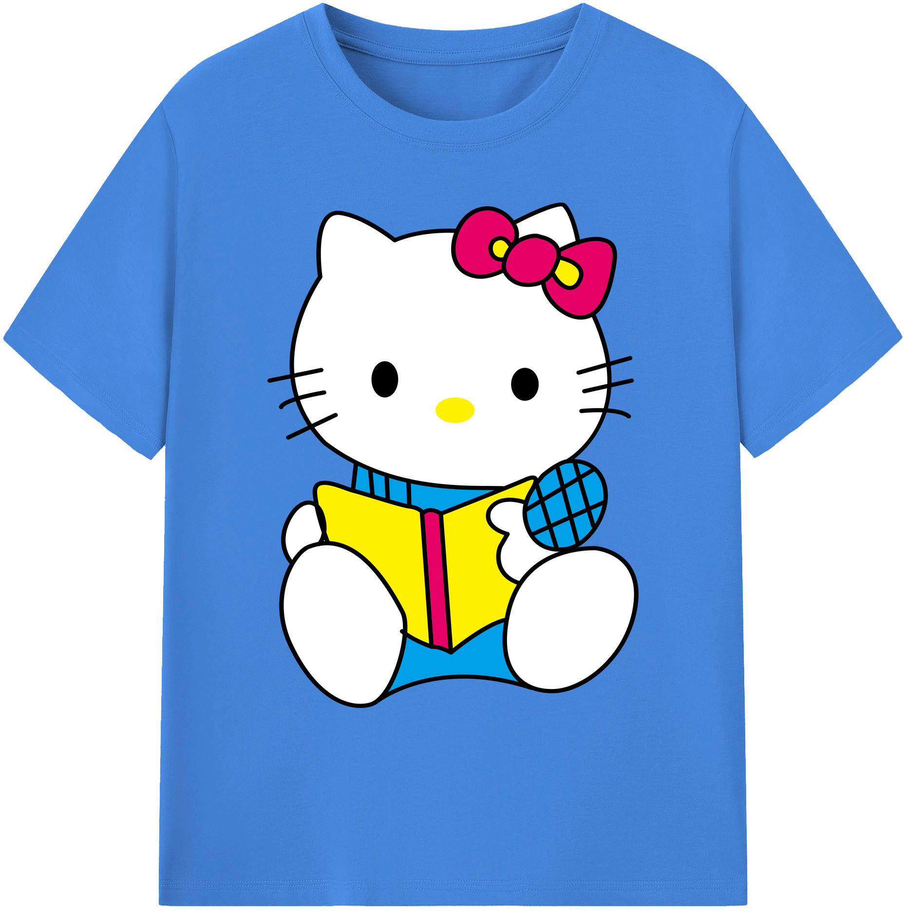 （画像用） Hello Kitty ハローキティ 綿100％ メンズ半袖Tシャツ｜肌触りやわらか＆通気性