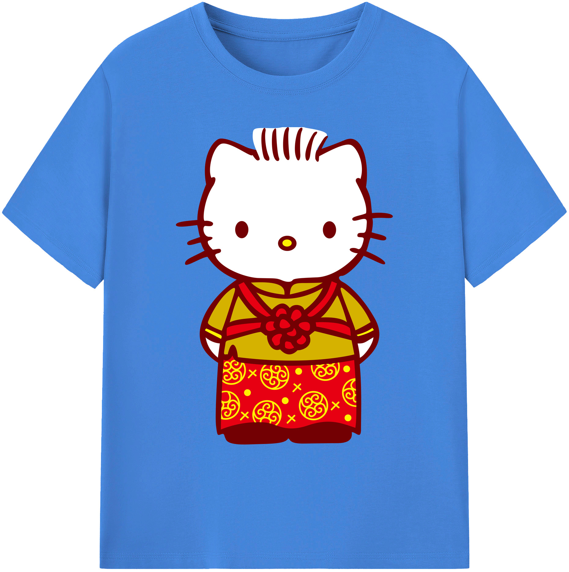 （画像用） Hello Kitty ハローキティ 綿100％ メンズ半袖Tシャツ｜肌触りやわらか＆通気性
