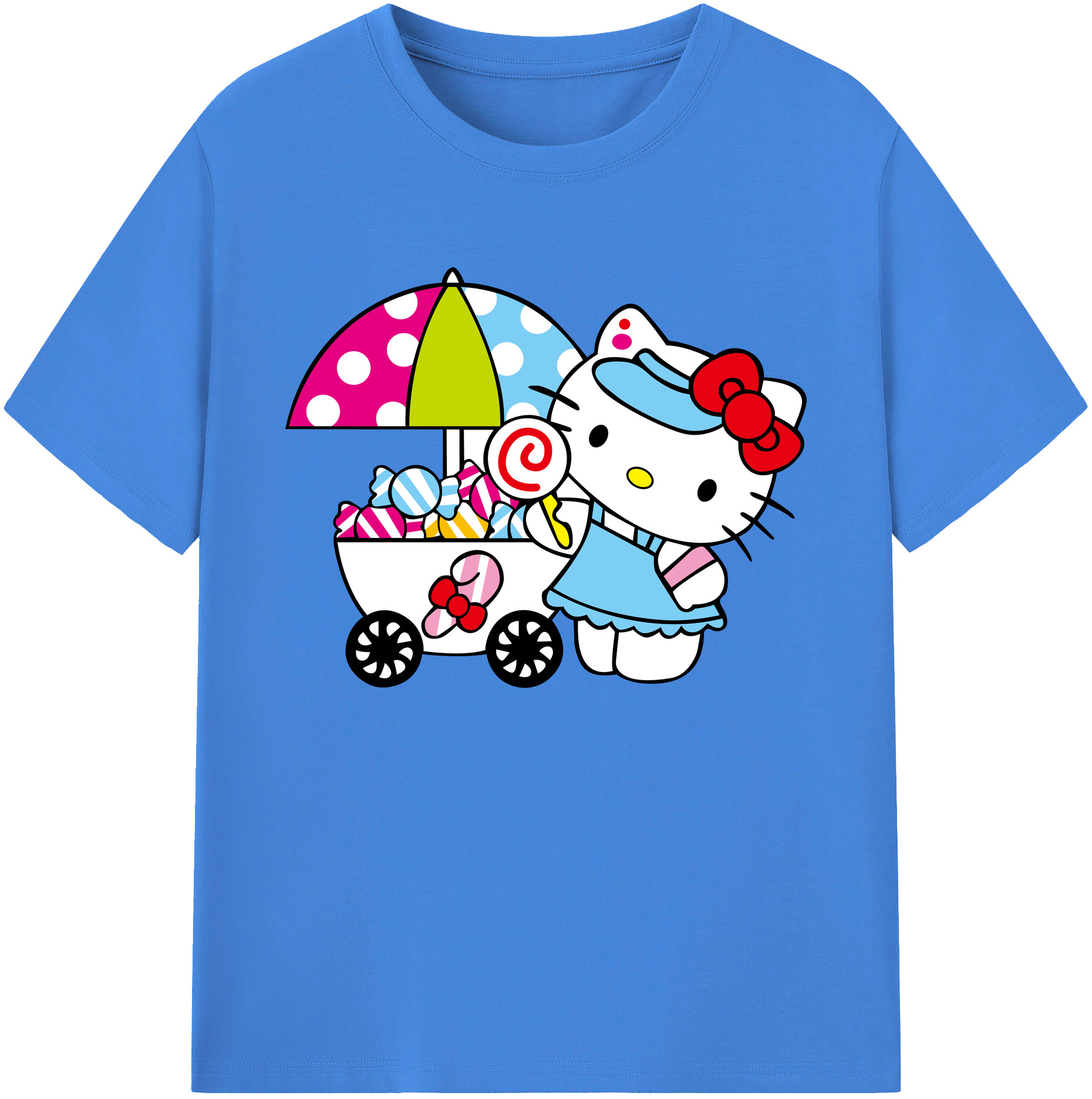 （画像用） Hello Kitty ハローキティ 綿100％ メンズ半袖Tシャツ｜肌触りやわらか＆通気性