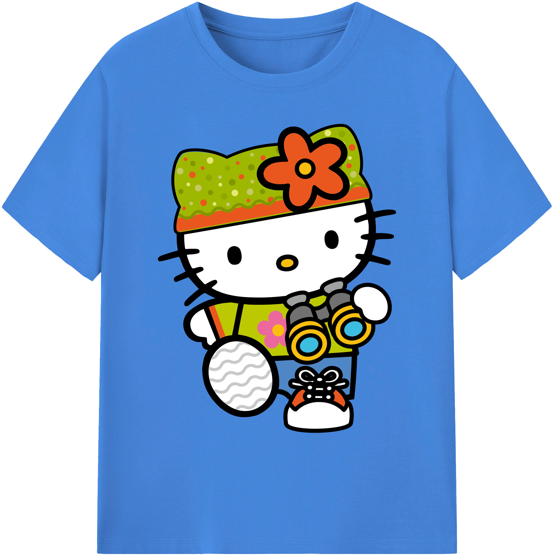（画像用） Hello Kitty ハローキティ 綿100％ メンズ半袖Tシャツ｜肌触りやわらか＆通気性
