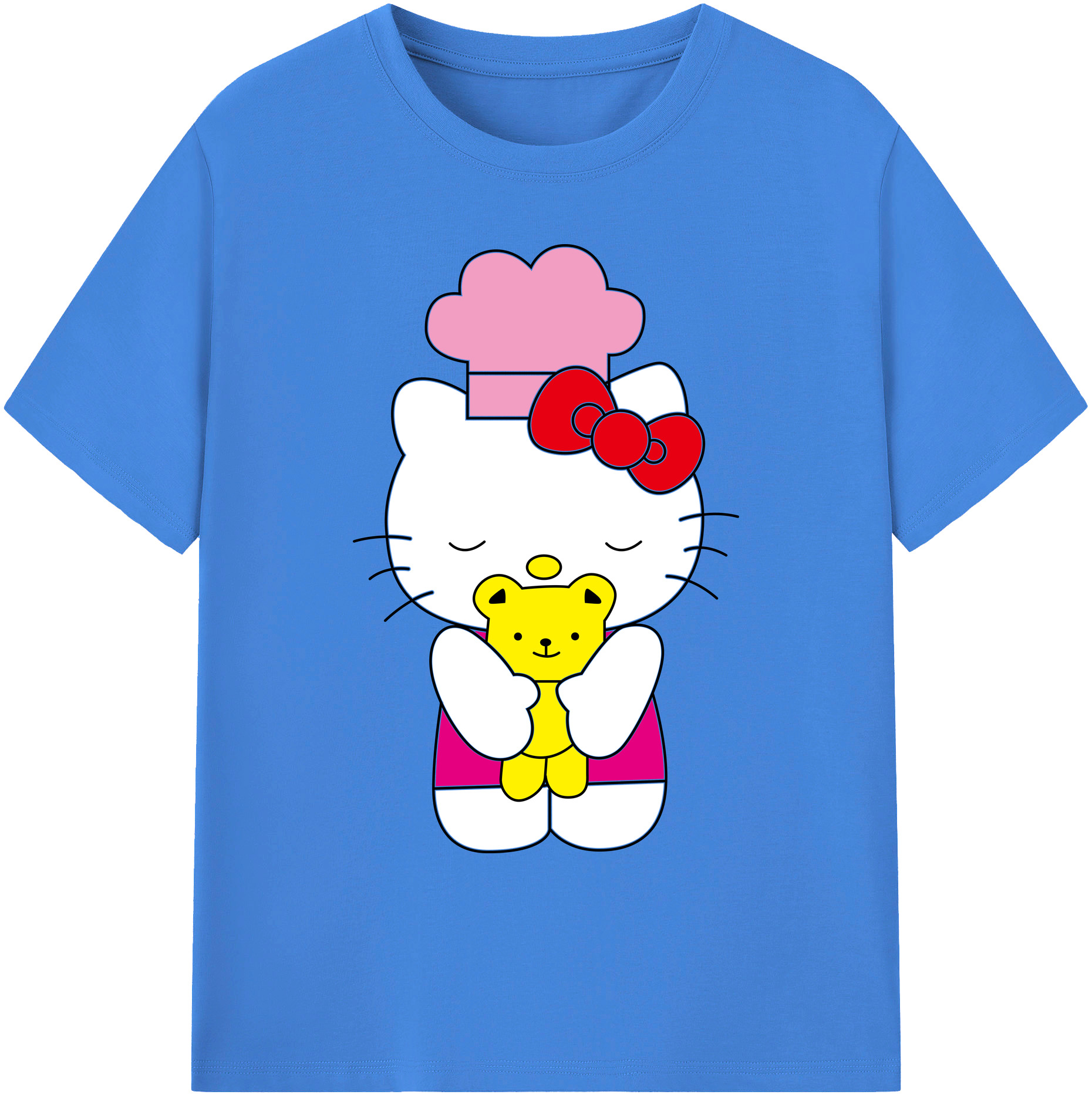 （画像用） Hello Kitty ハローキティ 綿100％ メンズ半袖Tシャツ｜肌触りやわらか＆通気性