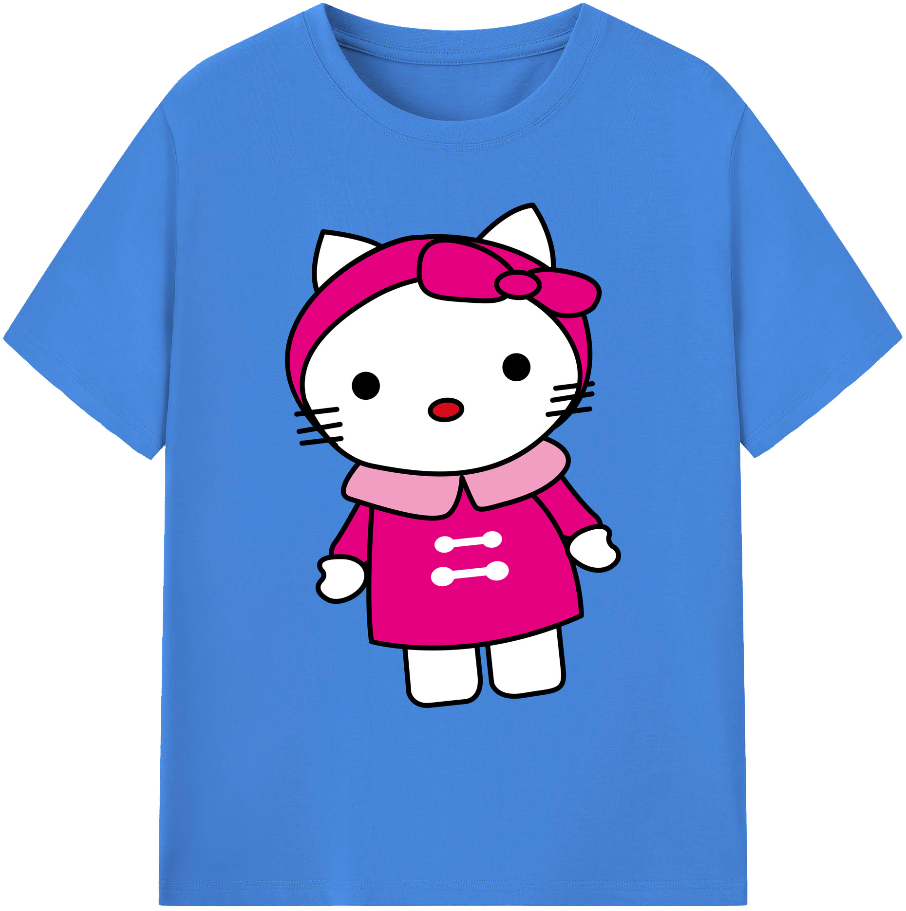 （画像用） Hello Kitty ハローキティ 綿100％ メンズ半袖Tシャツ｜肌触りやわらか＆通気性