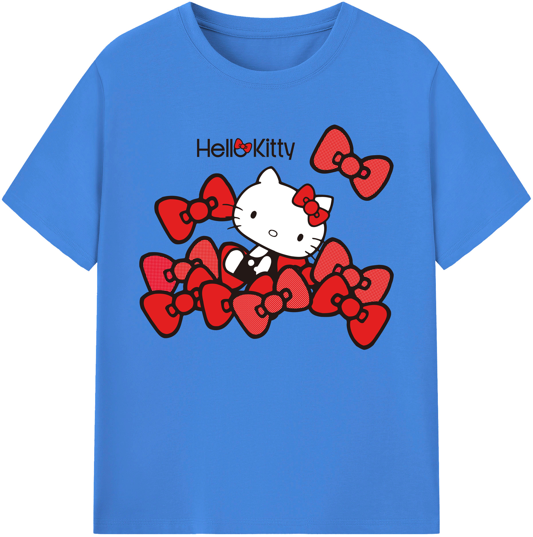 （画像用） Hello Kitty ハローキティ 綿100％ メンズ半袖Tシャツ｜肌触りやわらか＆通気性