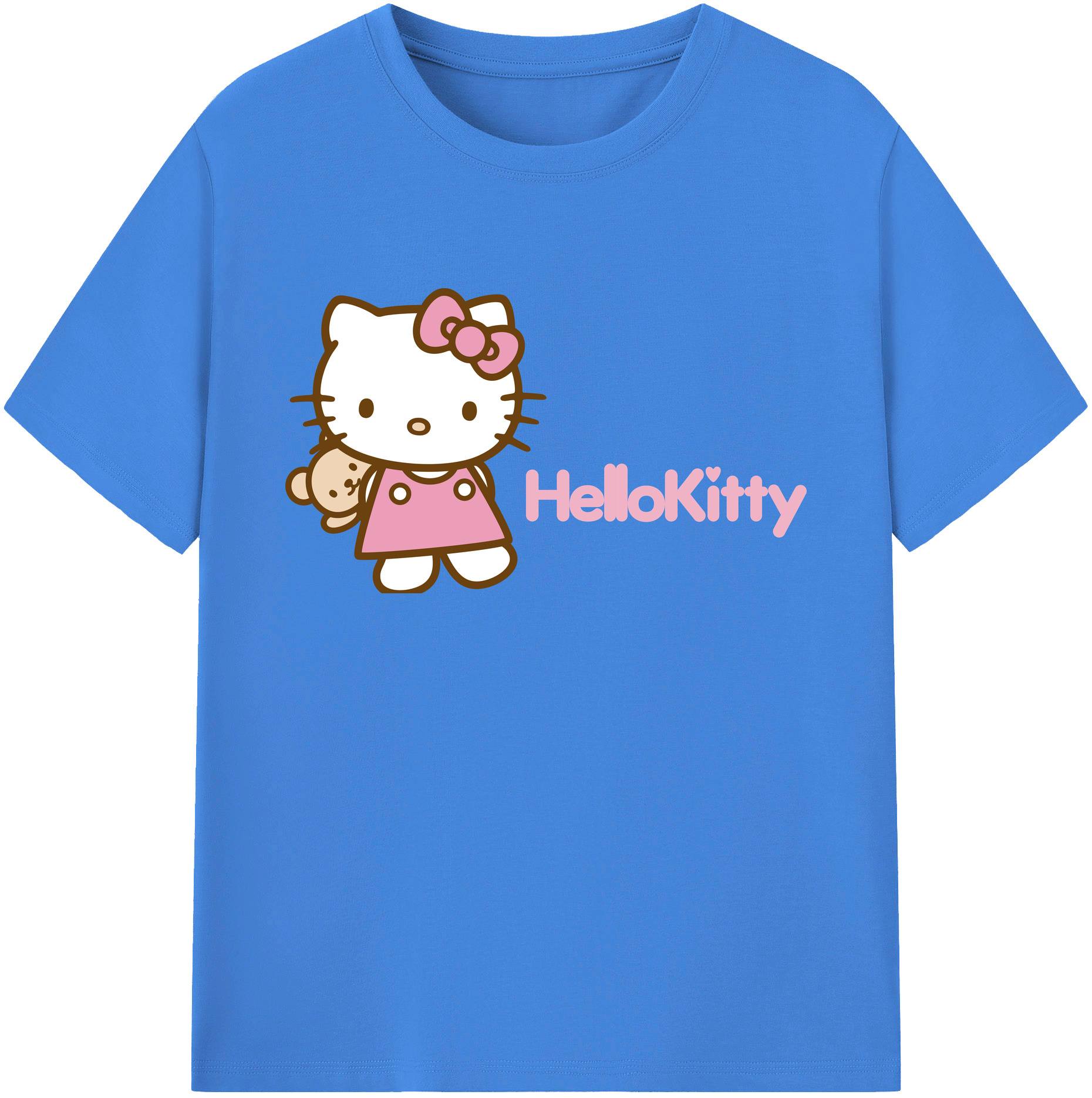 （画像用） Hello Kitty ハローキティ 綿100％ メンズ半袖Tシャツ｜肌触りやわらか＆通気性