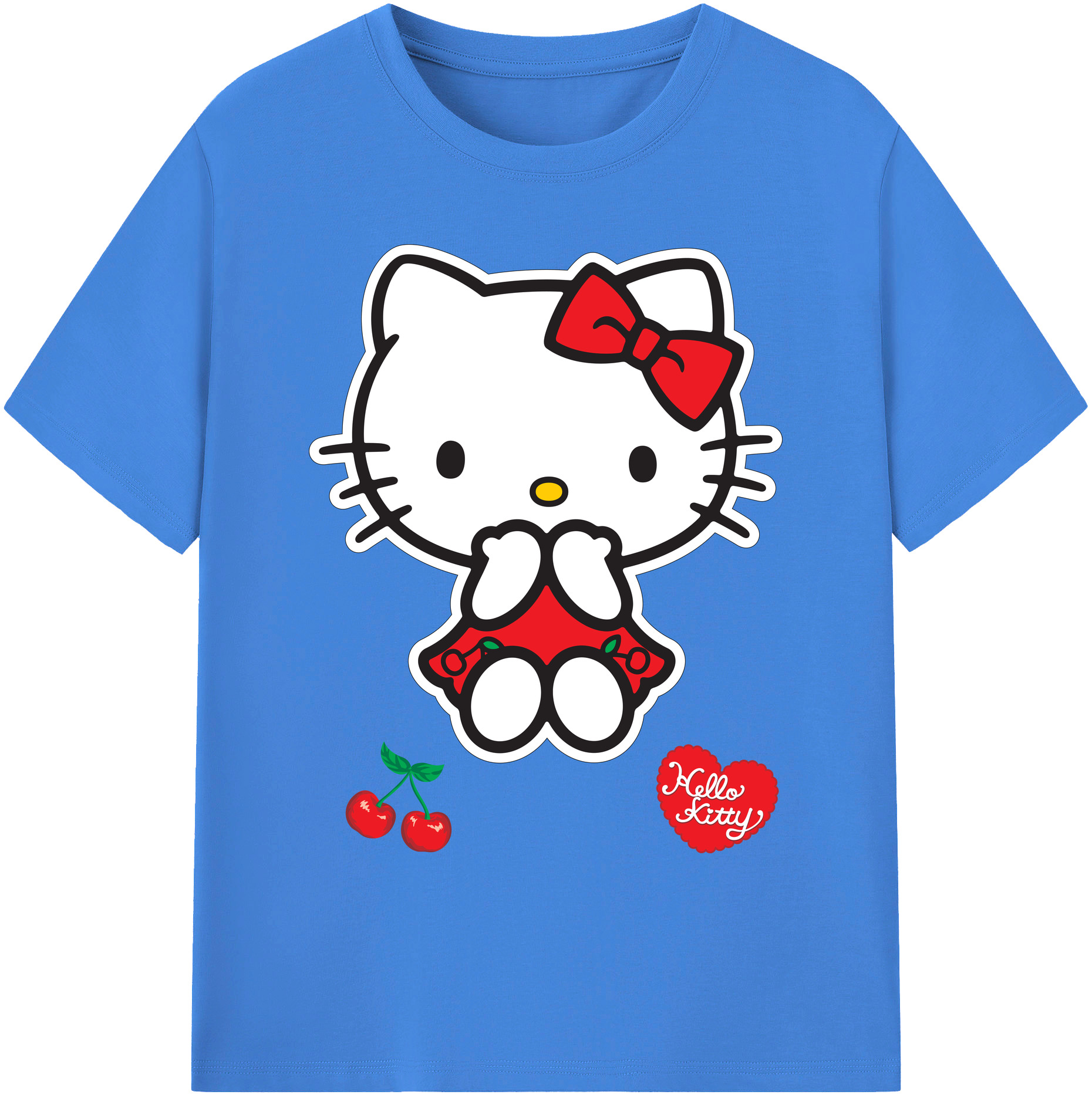 （画像用） Hello Kitty ハローキティ 綿100％ メンズ半袖Tシャツ｜肌触りやわらか＆通気性
