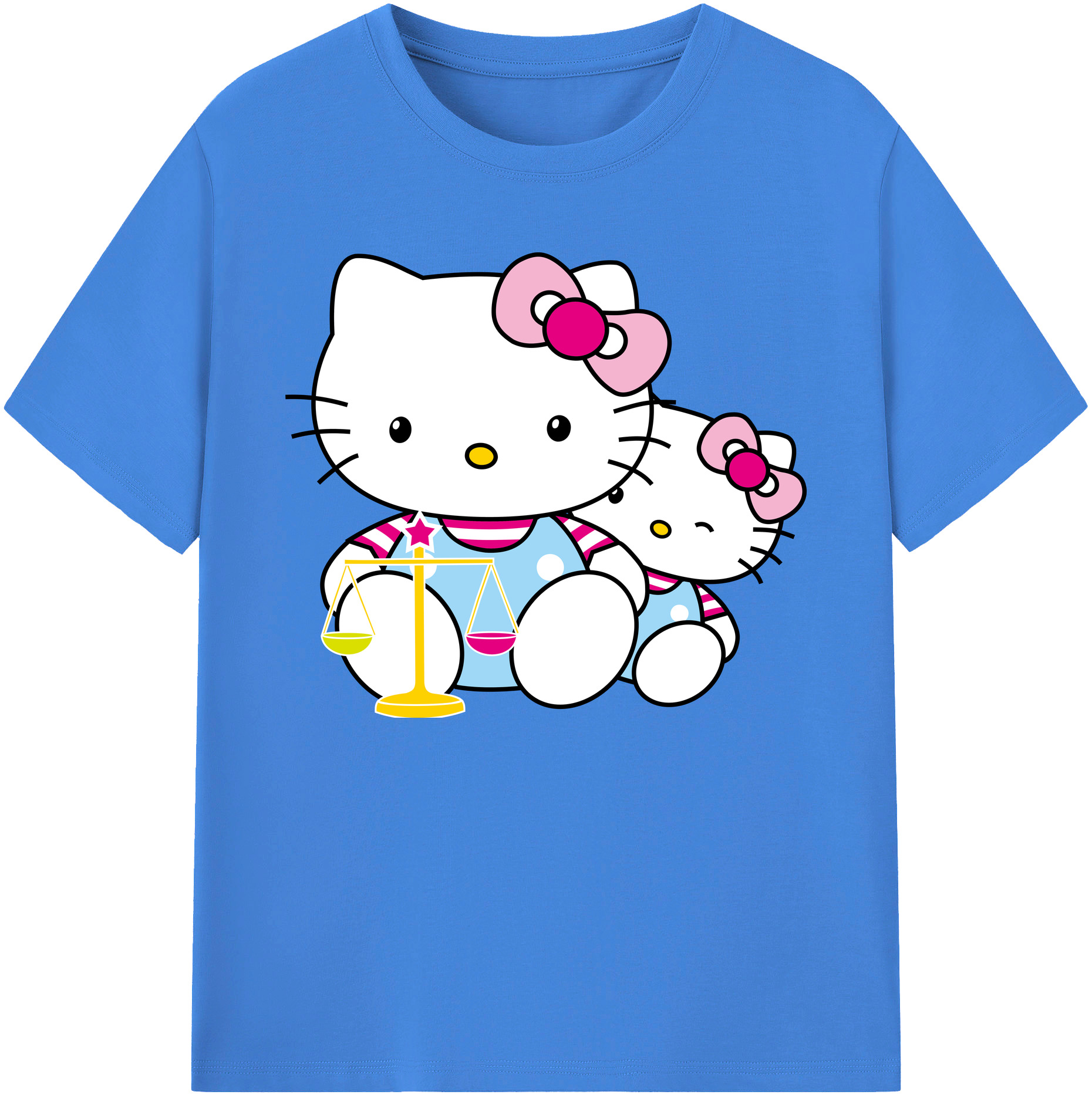（画像用） Hello Kitty ハローキティ 綿100％ メンズ半袖Tシャツ｜肌触りやわらか＆通気性