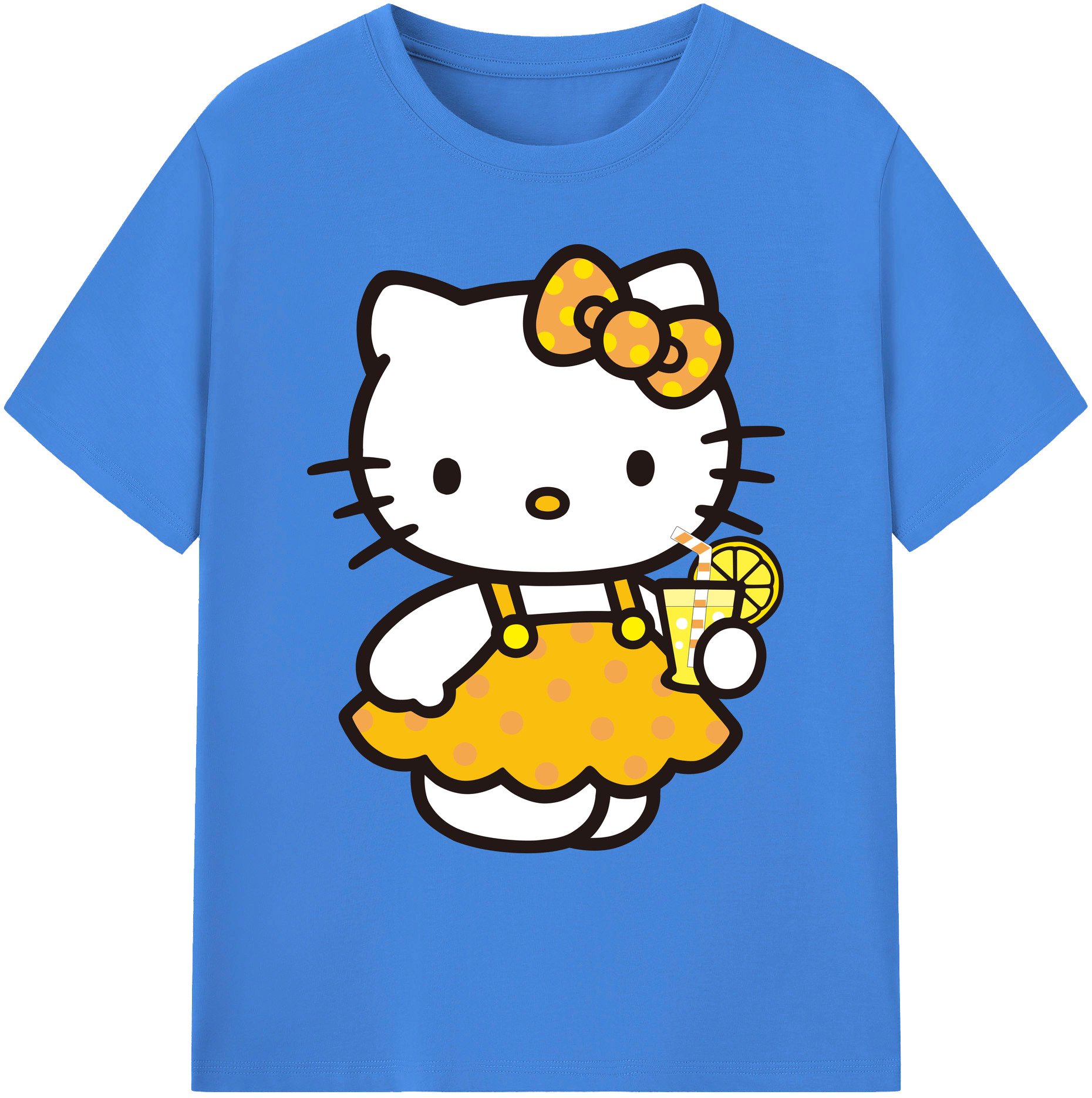 （画像用） Hello Kitty ハローキティ 綿100％ メンズ半袖Tシャツ｜肌触りやわらか＆通気性
