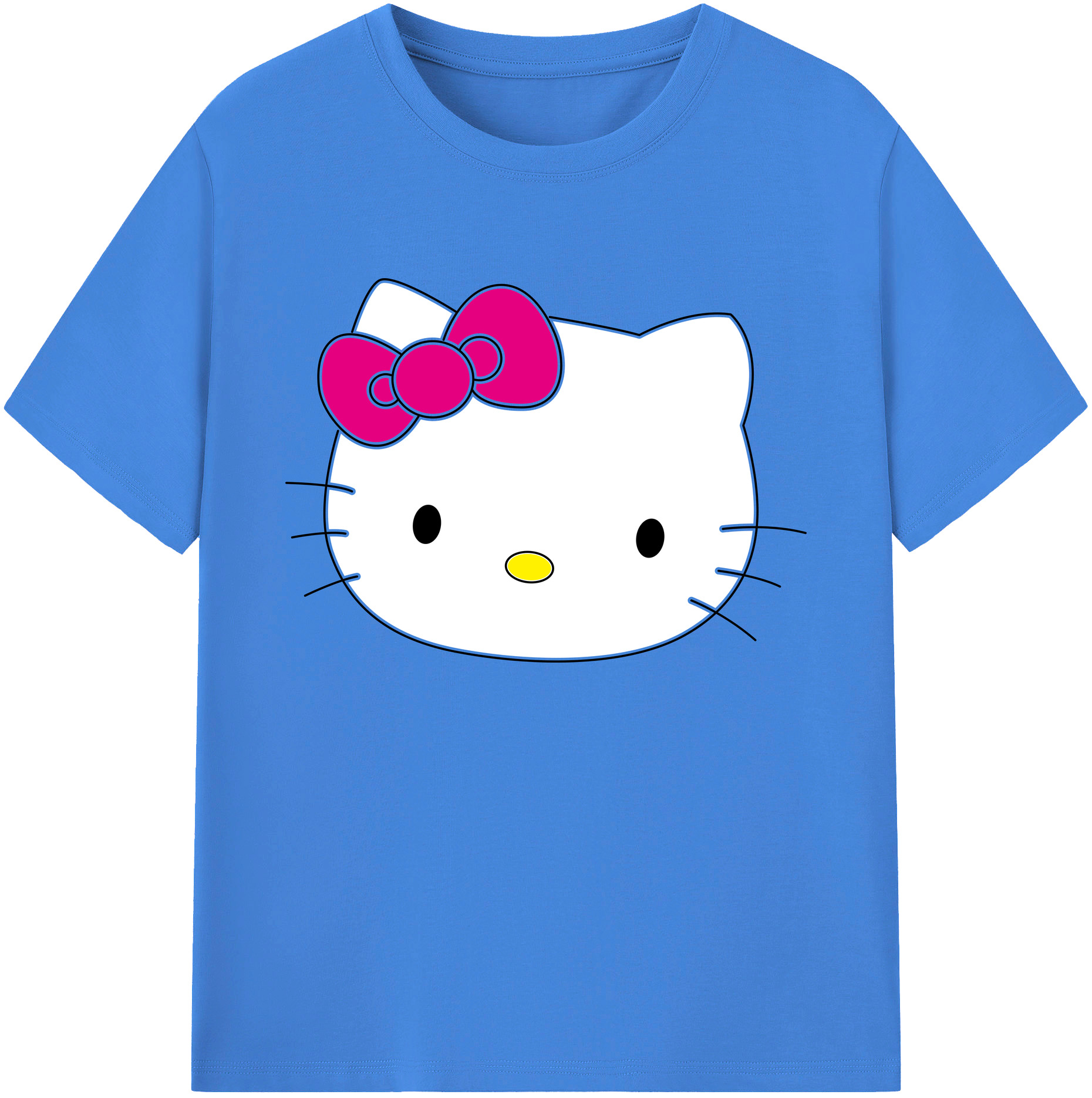 （画像用） Hello Kitty ハローキティ 綿100％ メンズ半袖Tシャツ｜肌触りやわらか＆通気性