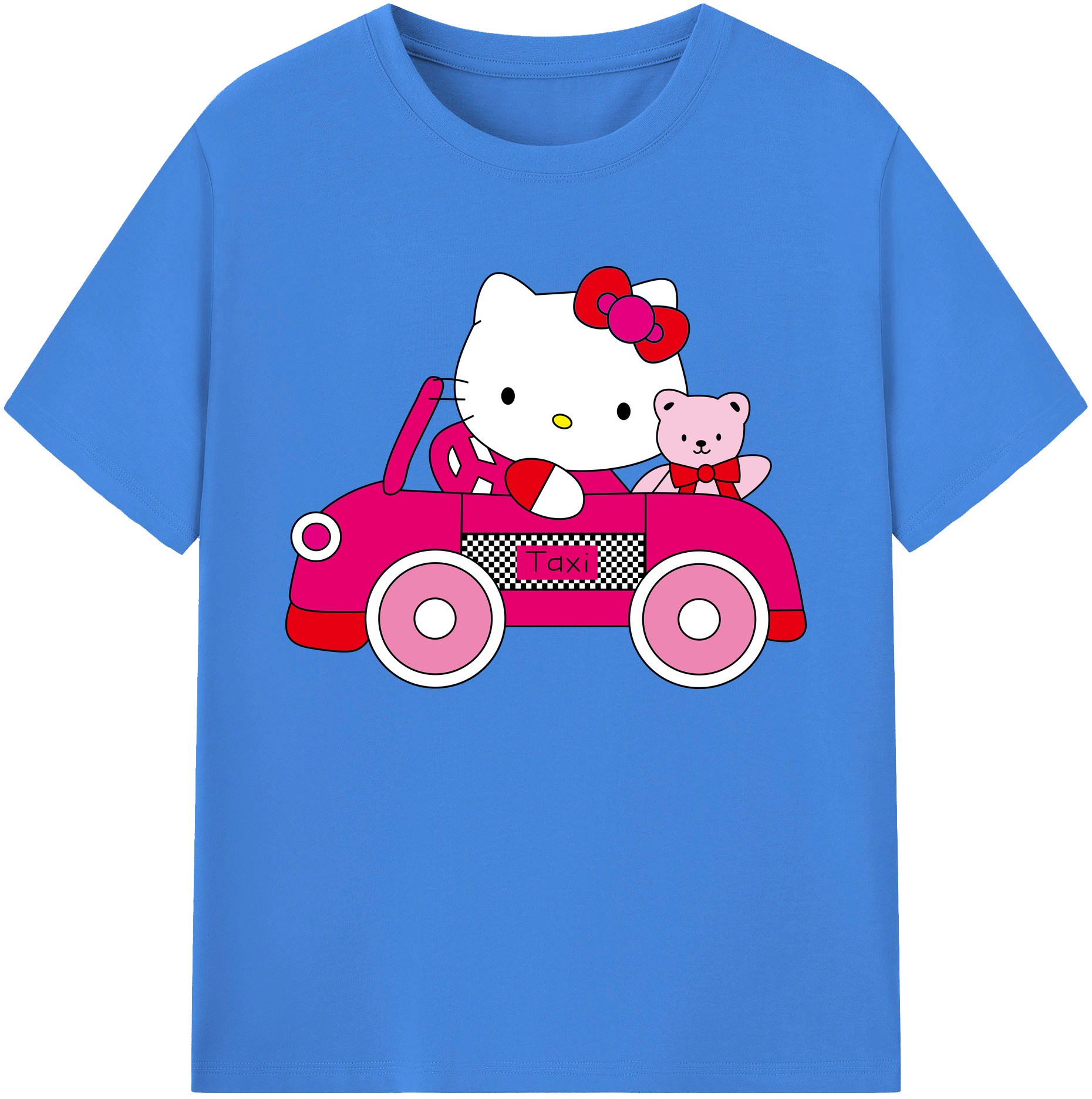 （画像用） Hello Kitty ハローキティ 綿100％ メンズ半袖Tシャツ｜肌触りやわらか＆通気性