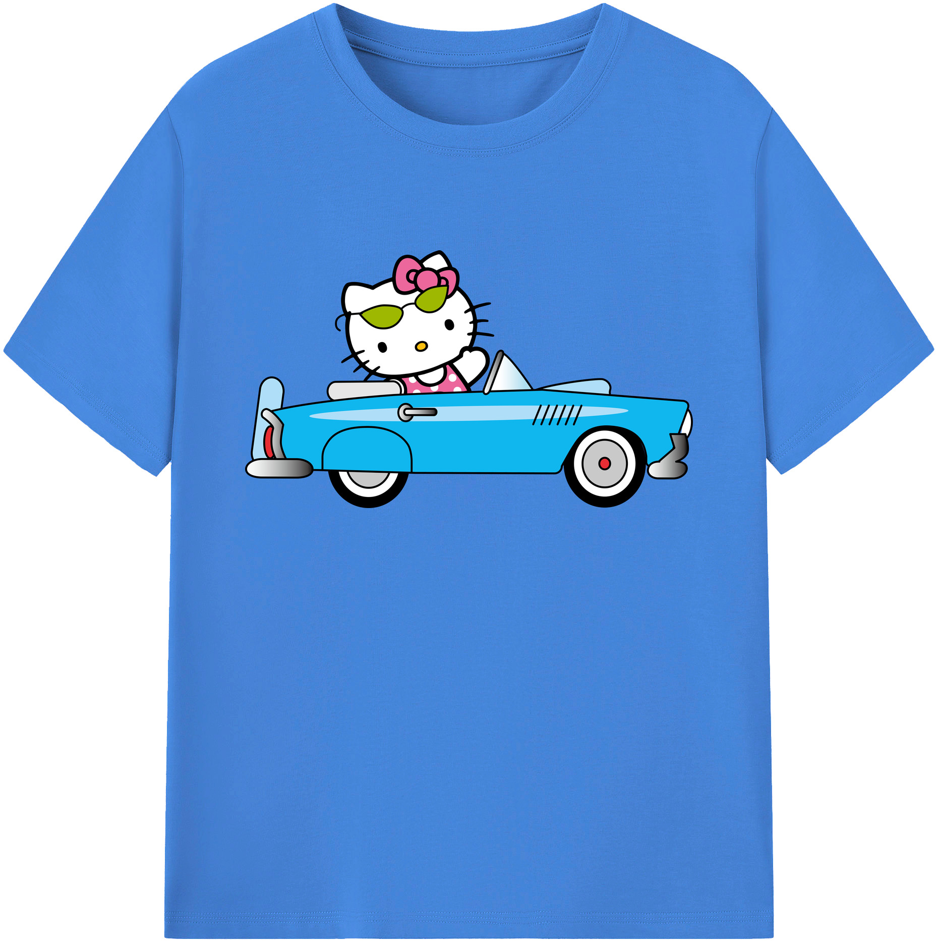 （画像用） Hello Kitty ハローキティ 綿100％ メンズ半袖Tシャツ｜肌触りやわらか＆通気性