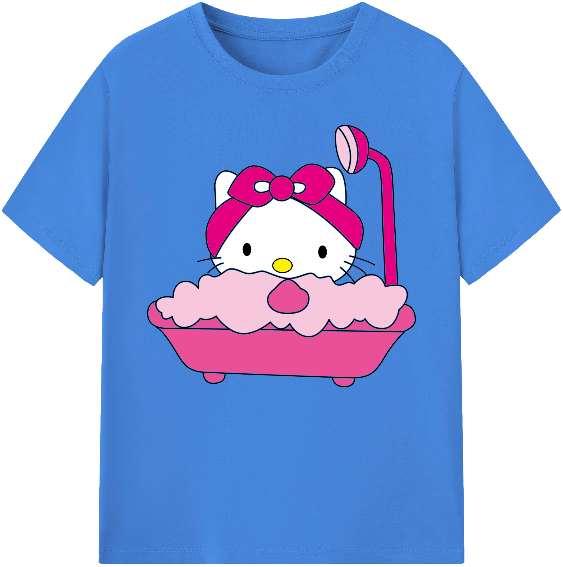（画像用） Hello Kitty ハローキティ 綿100％ メンズ半袖Tシャツ｜肌触りやわらか＆通気性