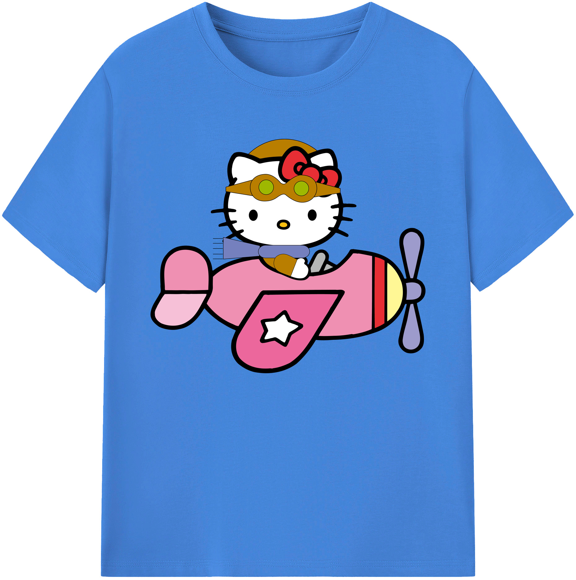 （画像用） Hello Kitty ハローキティ 綿100％ メンズ半袖Tシャツ｜肌触りやわらか＆通気性