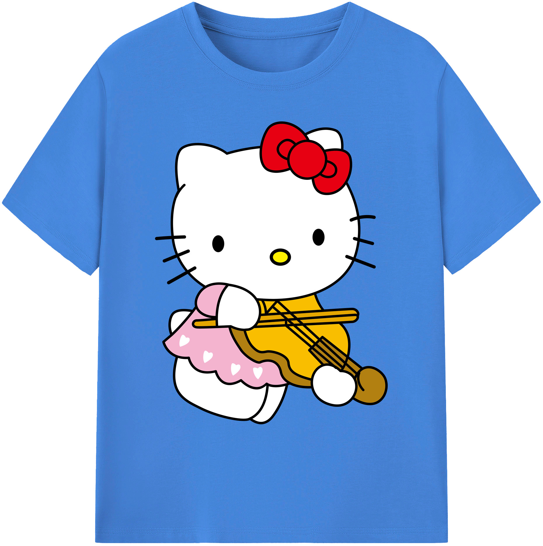 （画像用） Hello Kitty ハローキティ 綿100％ メンズ半袖Tシャツ｜肌触りやわらか＆通気性