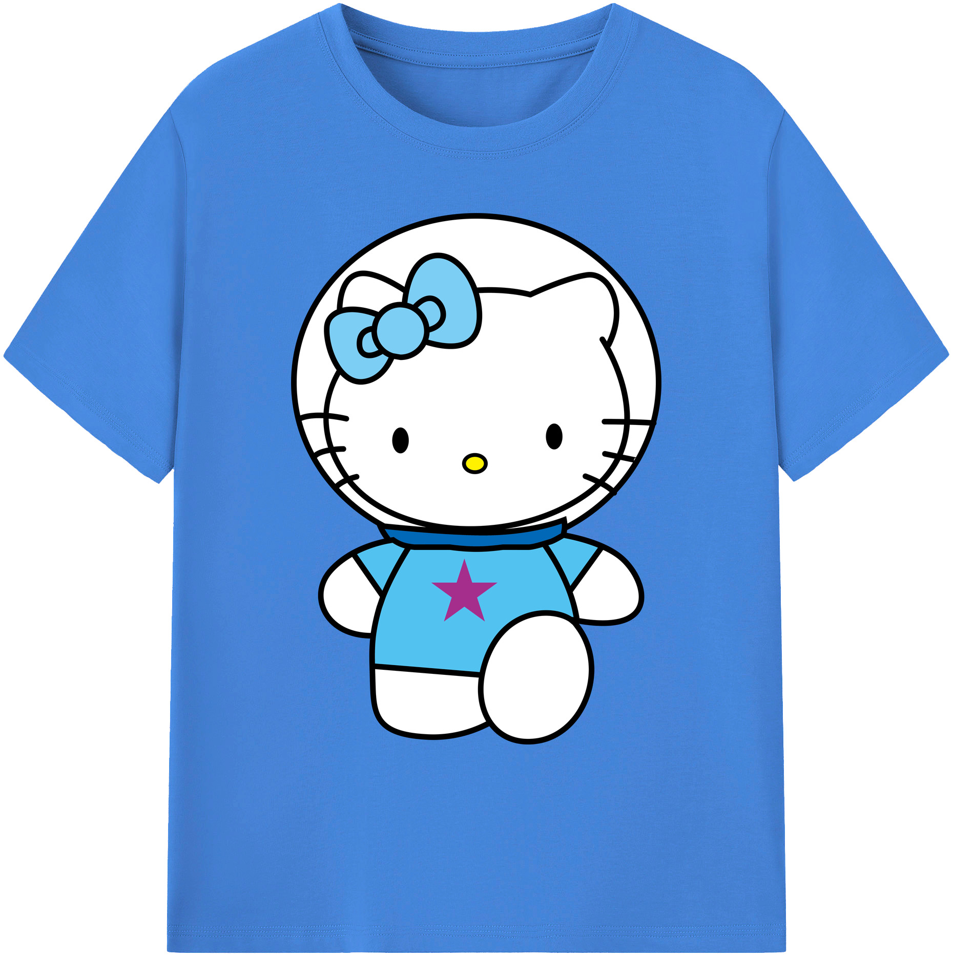 （画像用） Hello Kitty ハローキティ 綿100％ メンズ半袖Tシャツ｜肌触りやわらか＆通気性