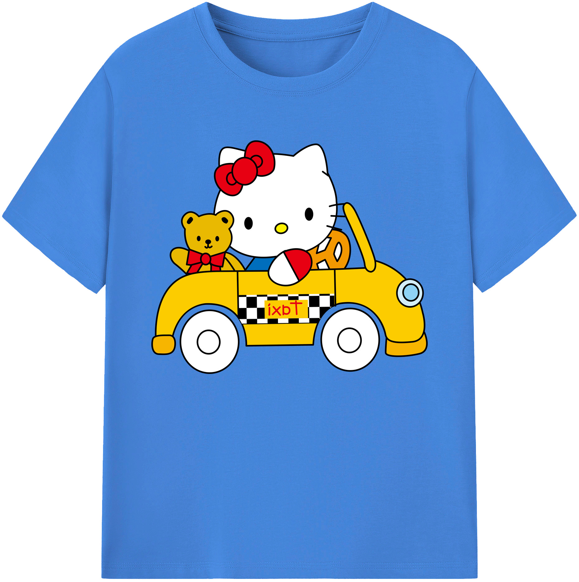 （画像用） Hello Kitty ハローキティ 綿100％ メンズ半袖Tシャツ｜肌触りやわらか＆通気性