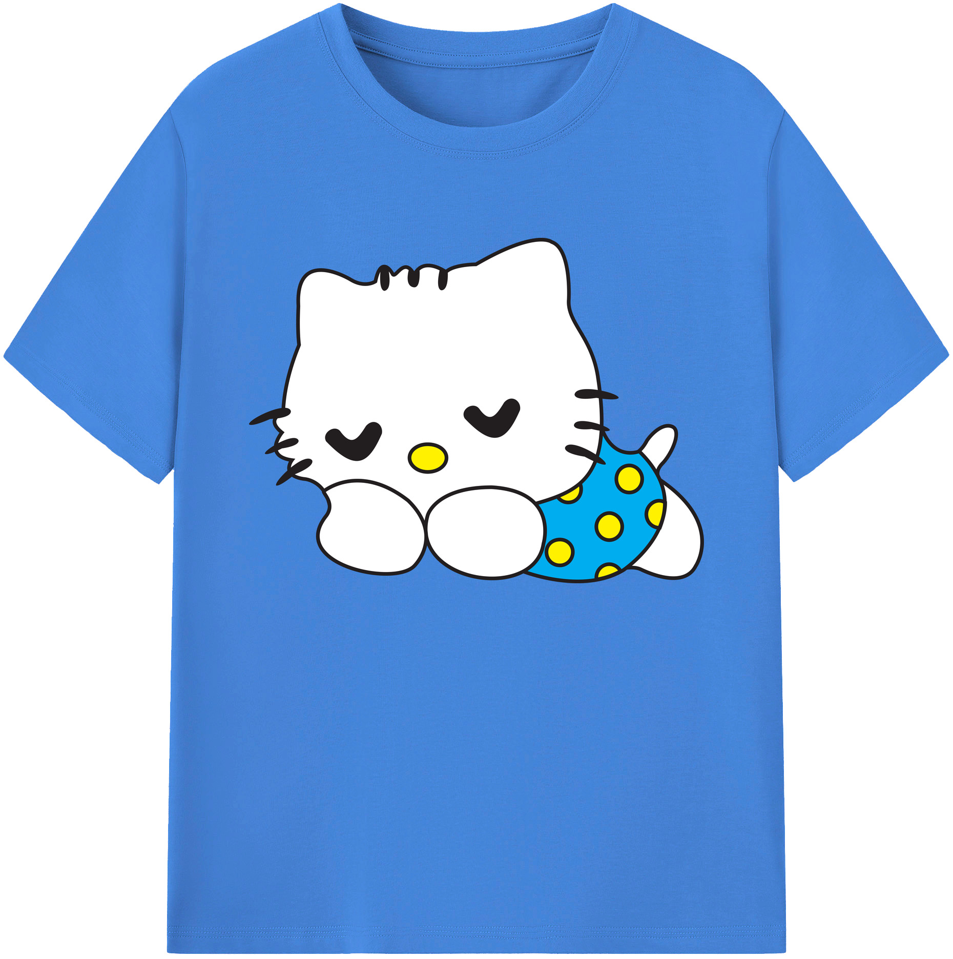 （画像用） Hello Kitty ハローキティ 綿100％ メンズ半袖Tシャツ｜肌触りやわらか＆通気性