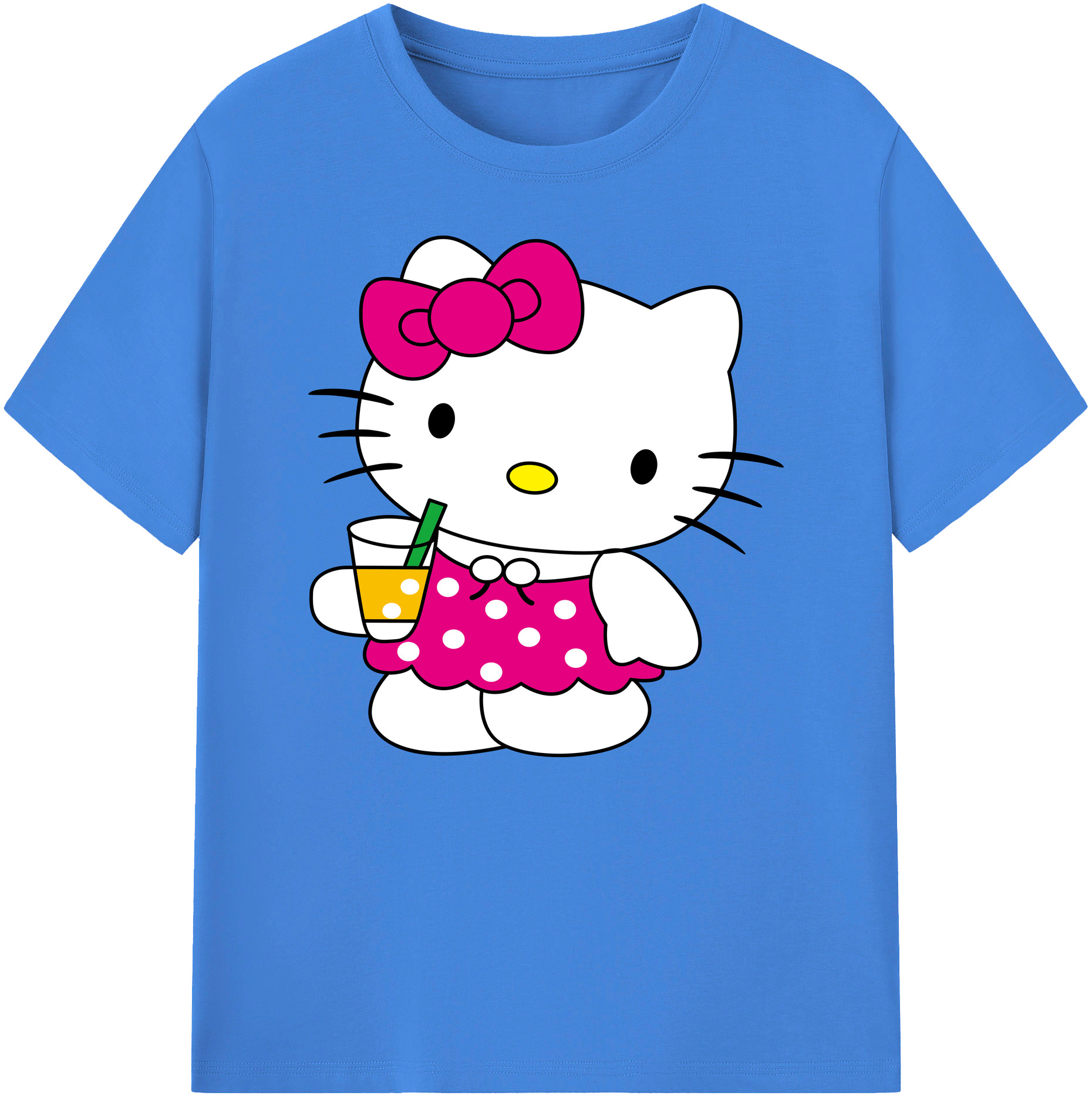 （画像用） Hello Kitty ハローキティ 綿100％ メンズ半袖Tシャツ｜肌触りやわらか＆通気性