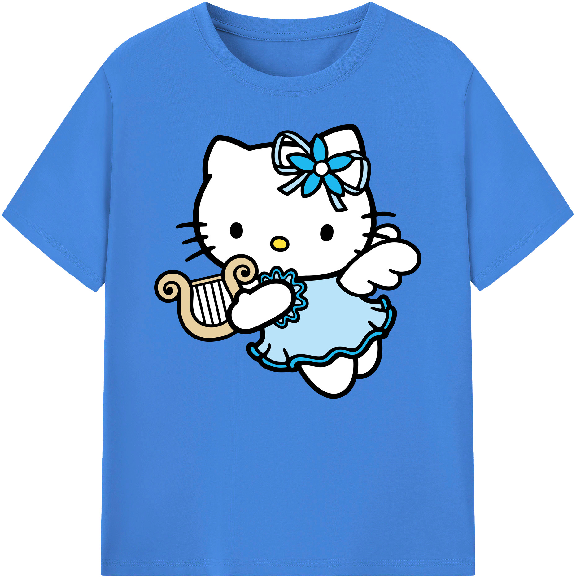 （画像用） Hello Kitty ハローキティ 綿100％ メンズ半袖Tシャツ｜肌触りやわらか＆通気性